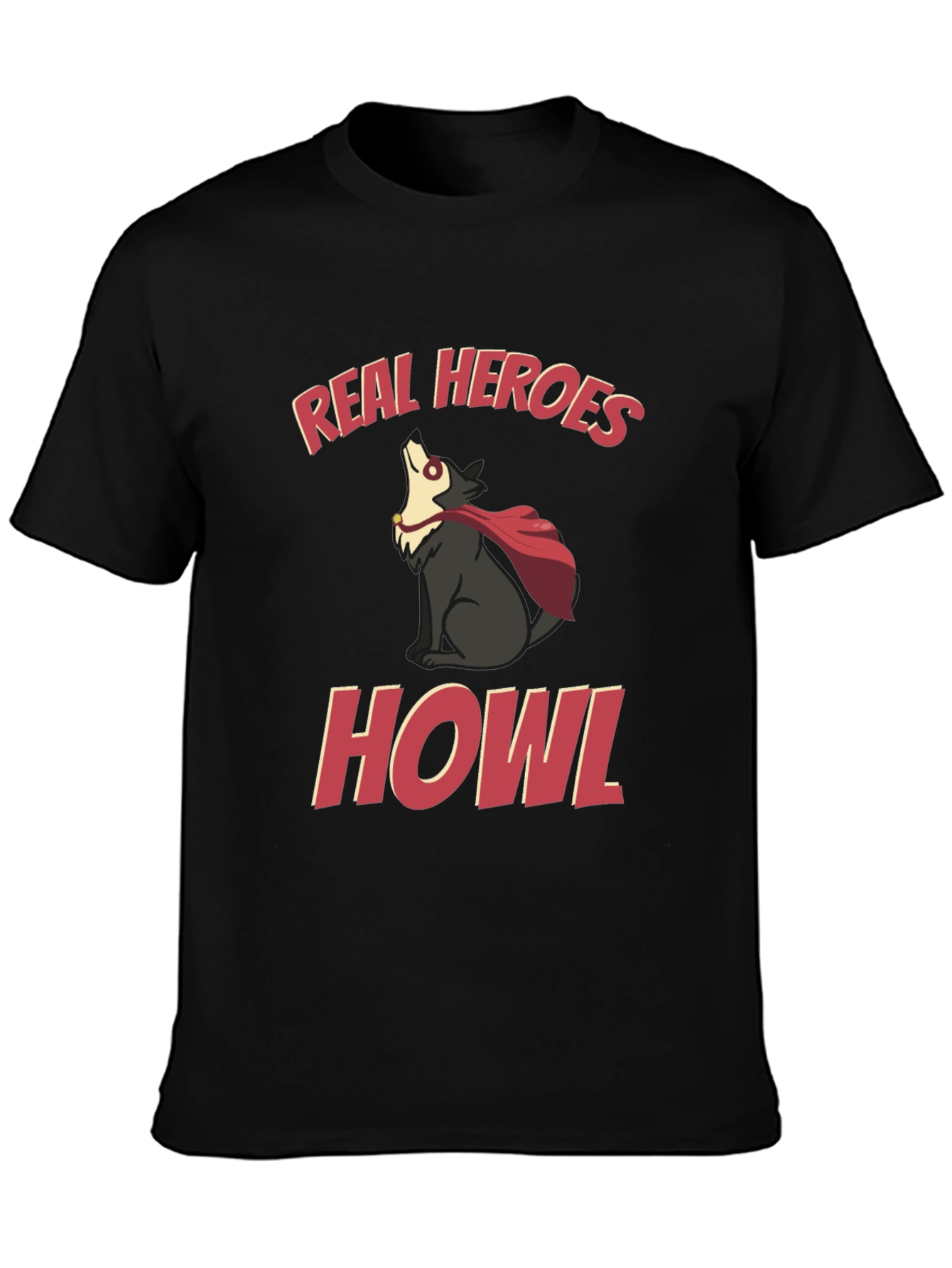 Real Heroes Howl Graphic T-Shirt