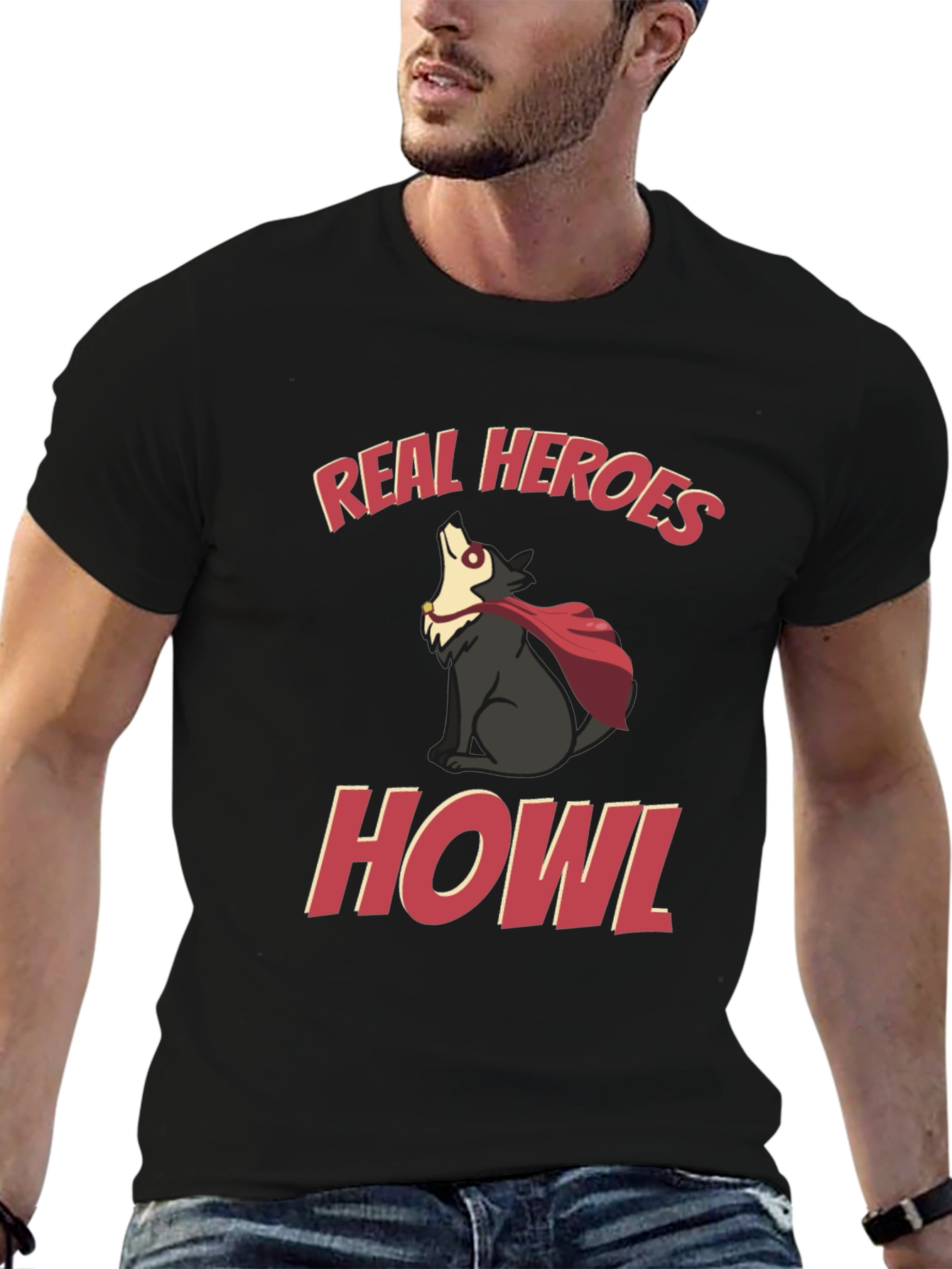 Real Heroes Howl Graphic T-Shirt