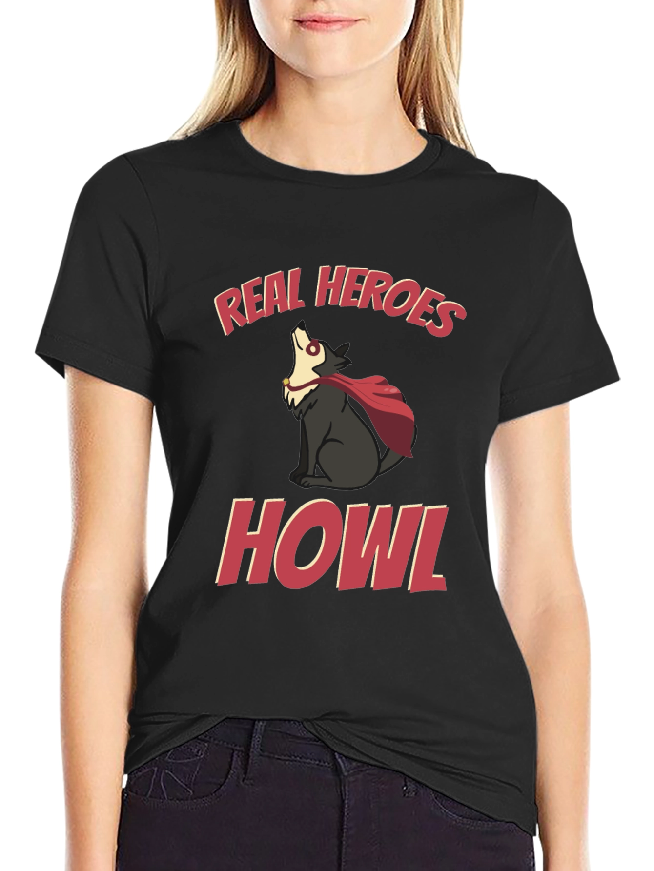 Real Heroes Howl Graphic T-Shirt