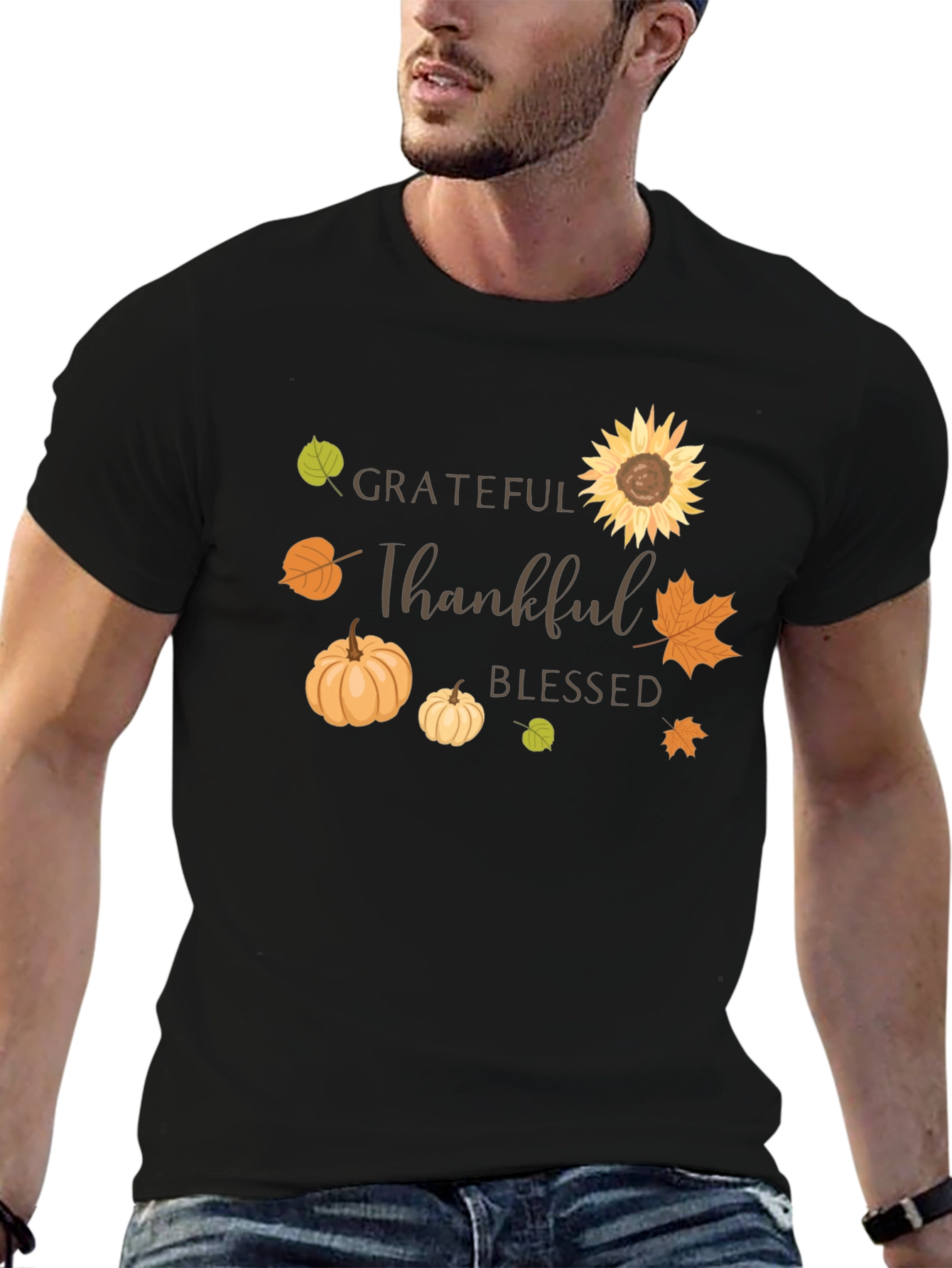 Grateful Thankful Blessed Fall T-Shirt