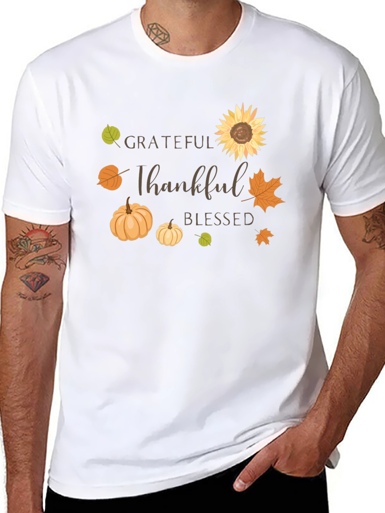 Grateful Thankful Blessed Fall T-Shirt