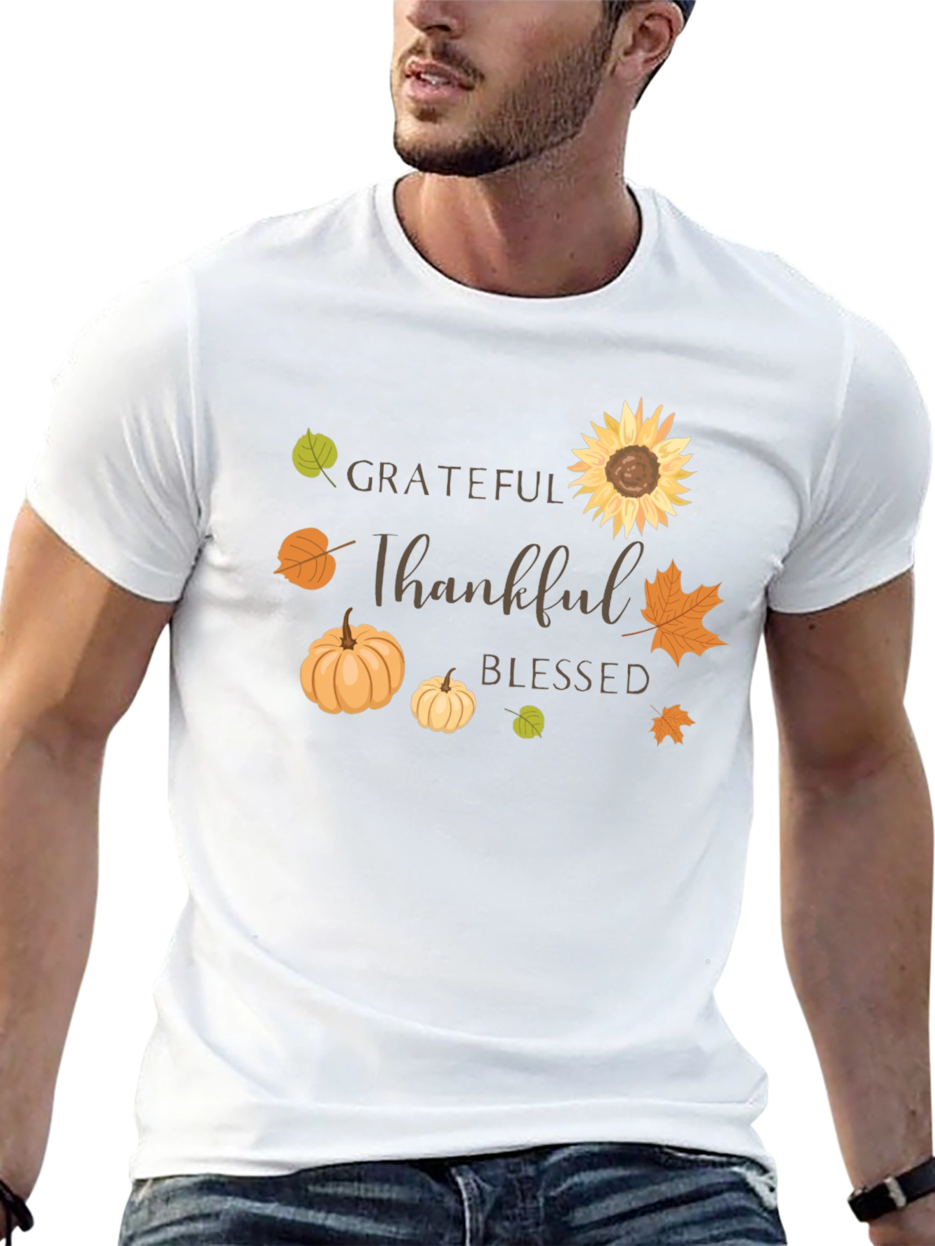 Grateful Thankful Blessed Fall T-Shirt
