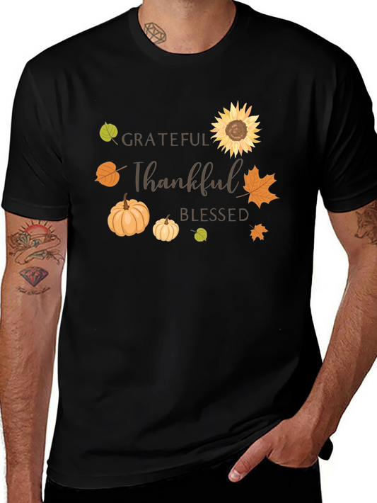 Grateful Thankful Blessed Fall T-Shirt