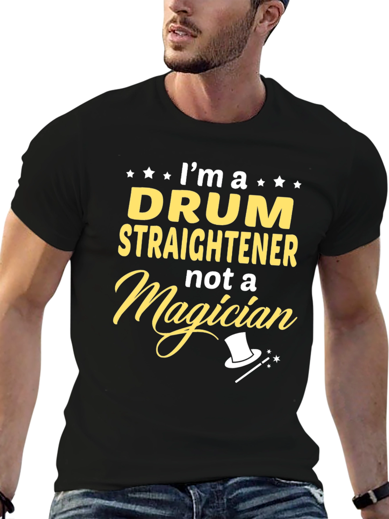Drum Straightener T-Shirt Funny Musician Tee