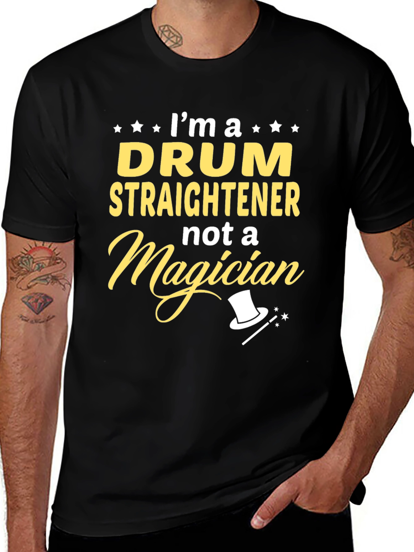 Drum Straightener T-Shirt Funny Musician Tee