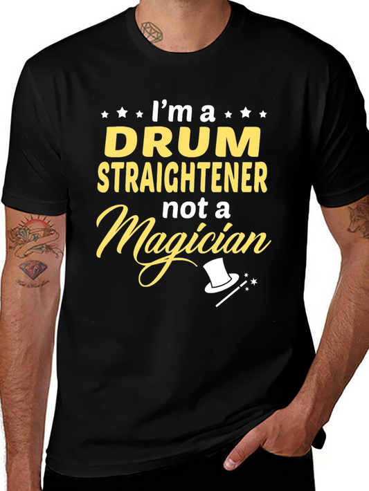 Drum Straightener T-Shirt Funny Musician Tee