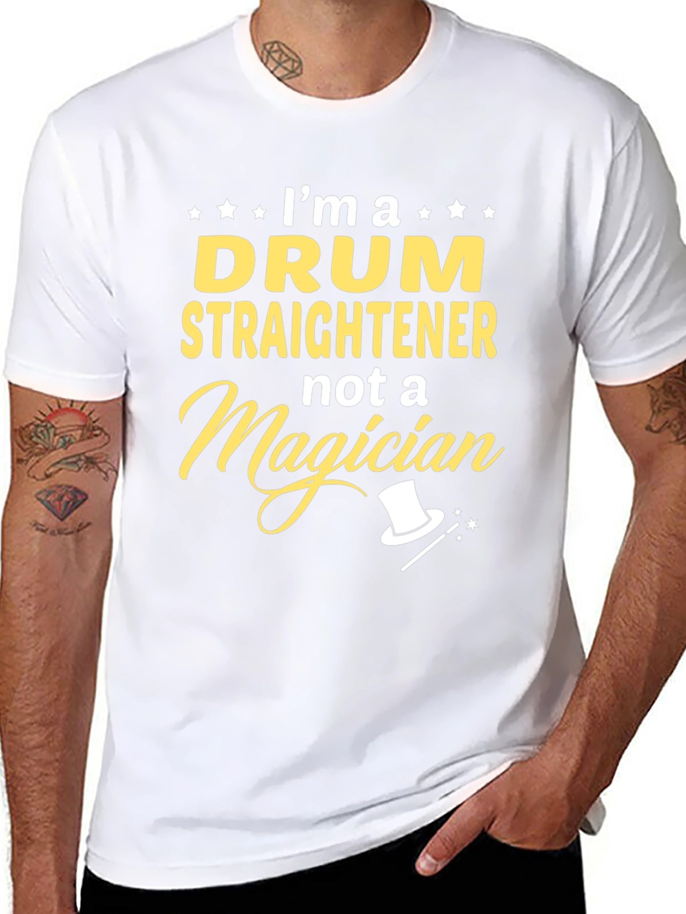 Drum Straightener T-Shirt Funny Musician Tee