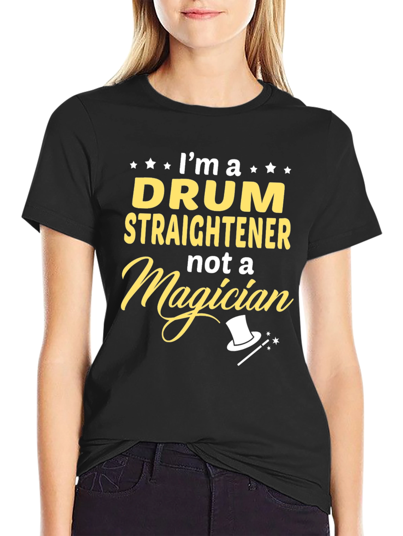 Drum Straightener T-Shirt Funny Musician Tee