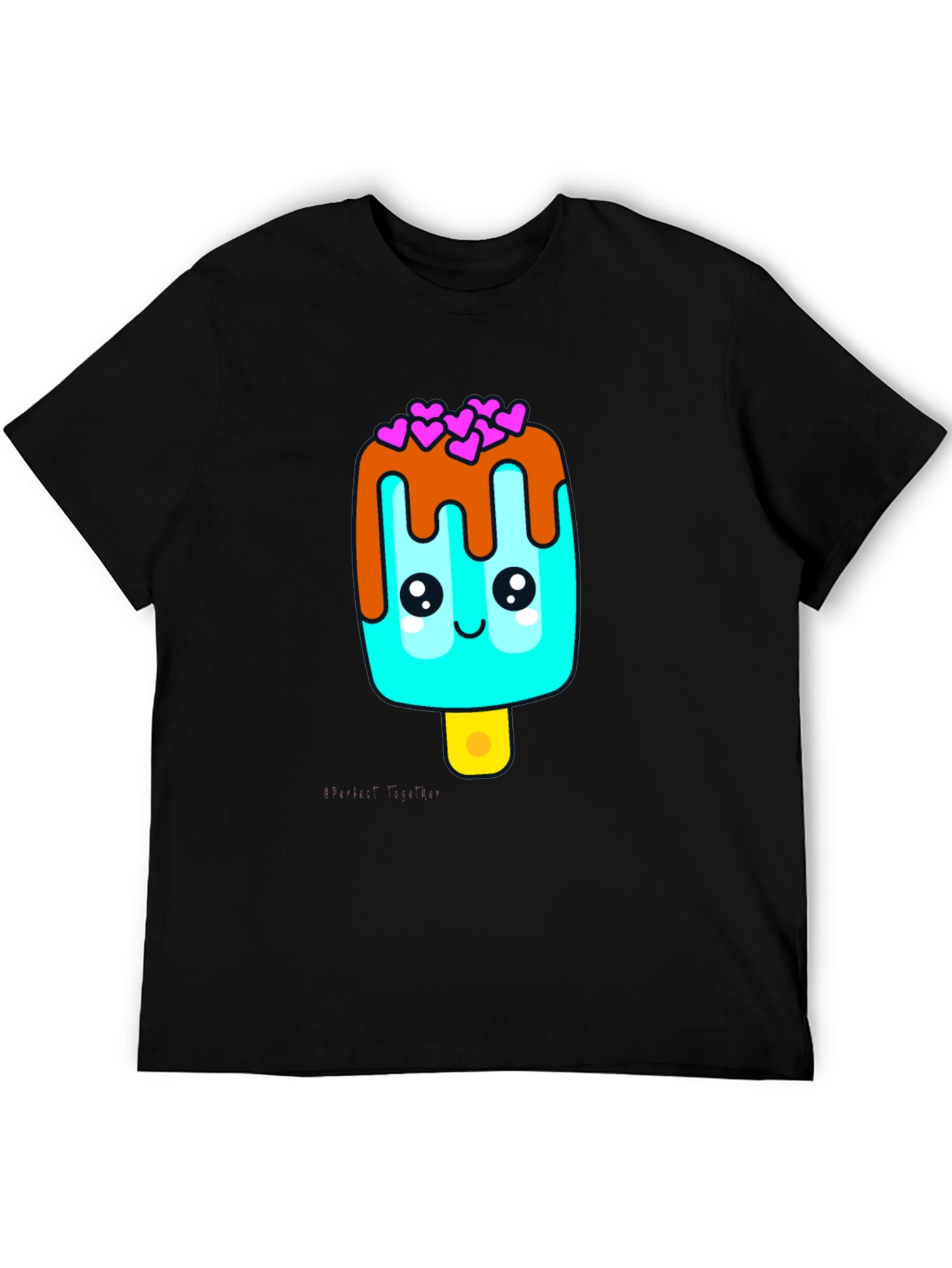 Kawaii Popsicle Graphic Tee - Unisex Black T-Shirt