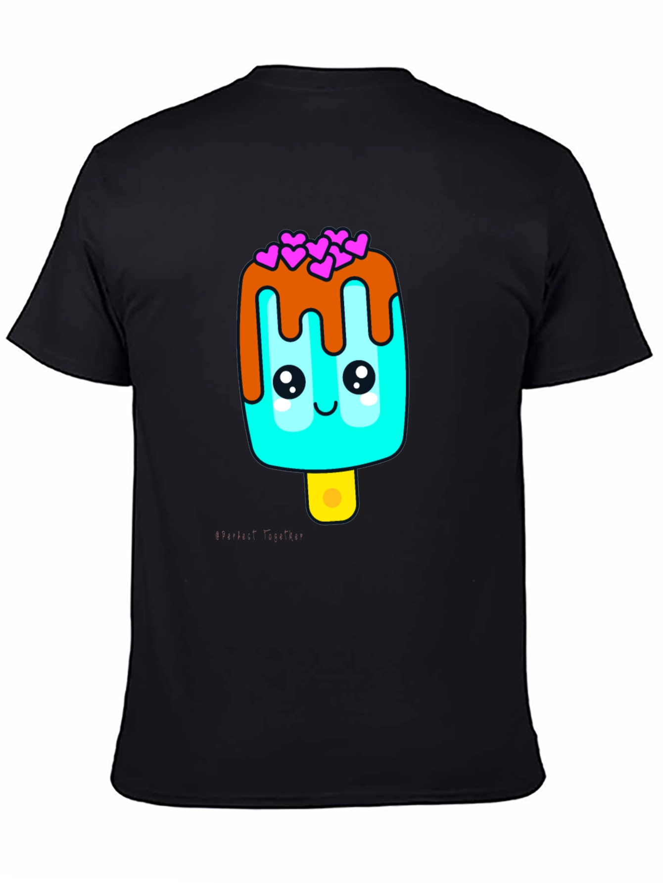 Kawaii Popsicle Graphic Tee - Unisex Black T-Shirt