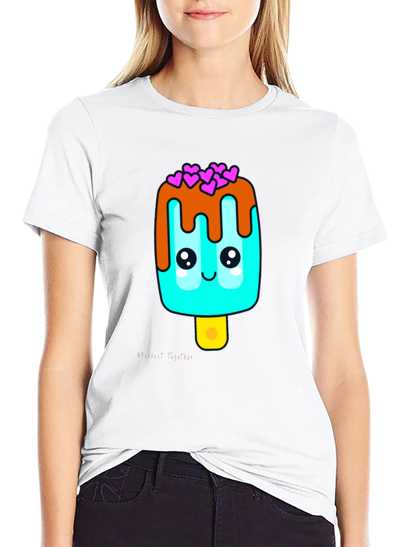 Kawaii Popsicle Graphic Tee - Unisex Black T-Shirt
