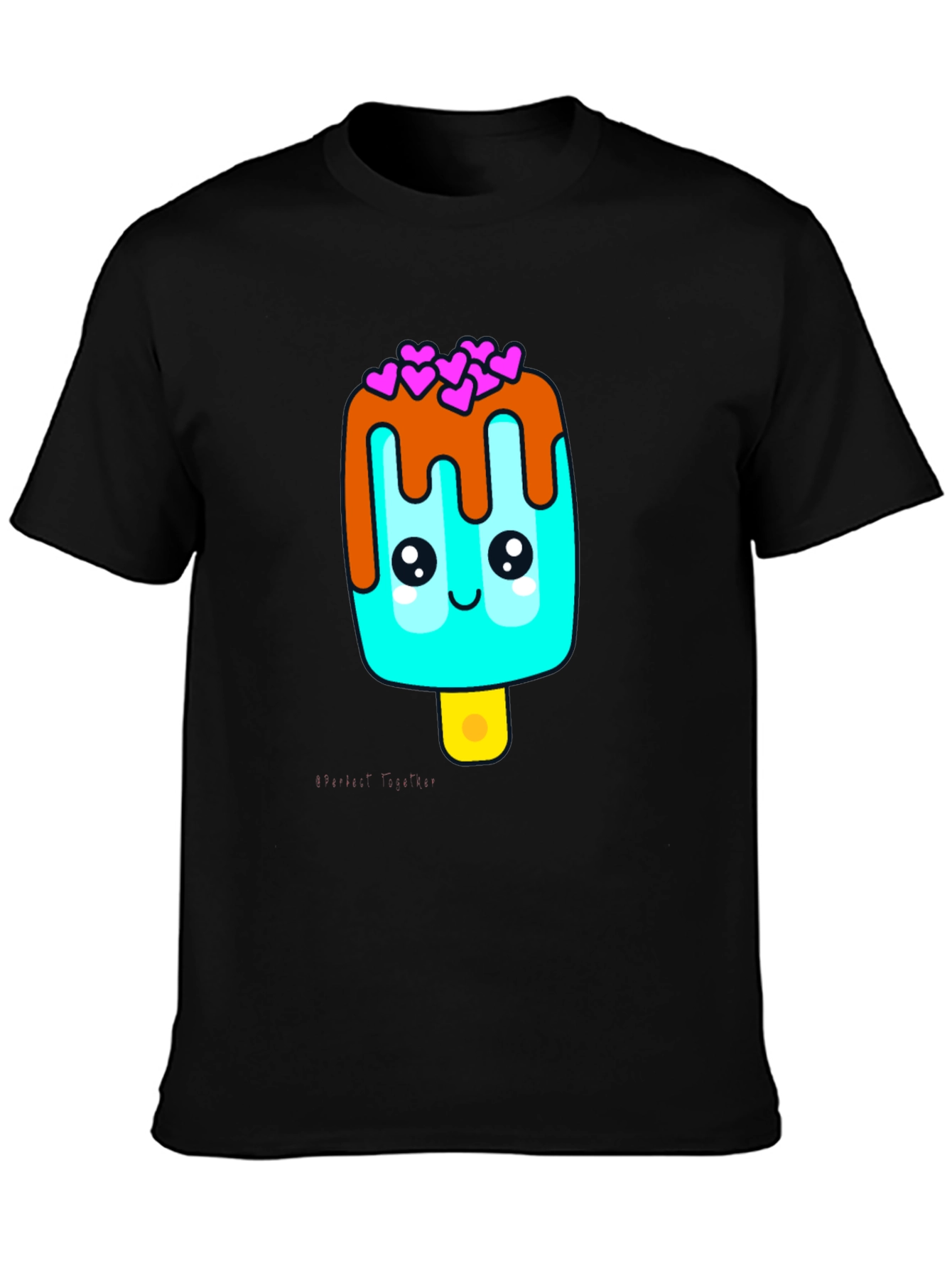 Kawaii Popsicle Graphic Tee - Unisex Black T-Shirt