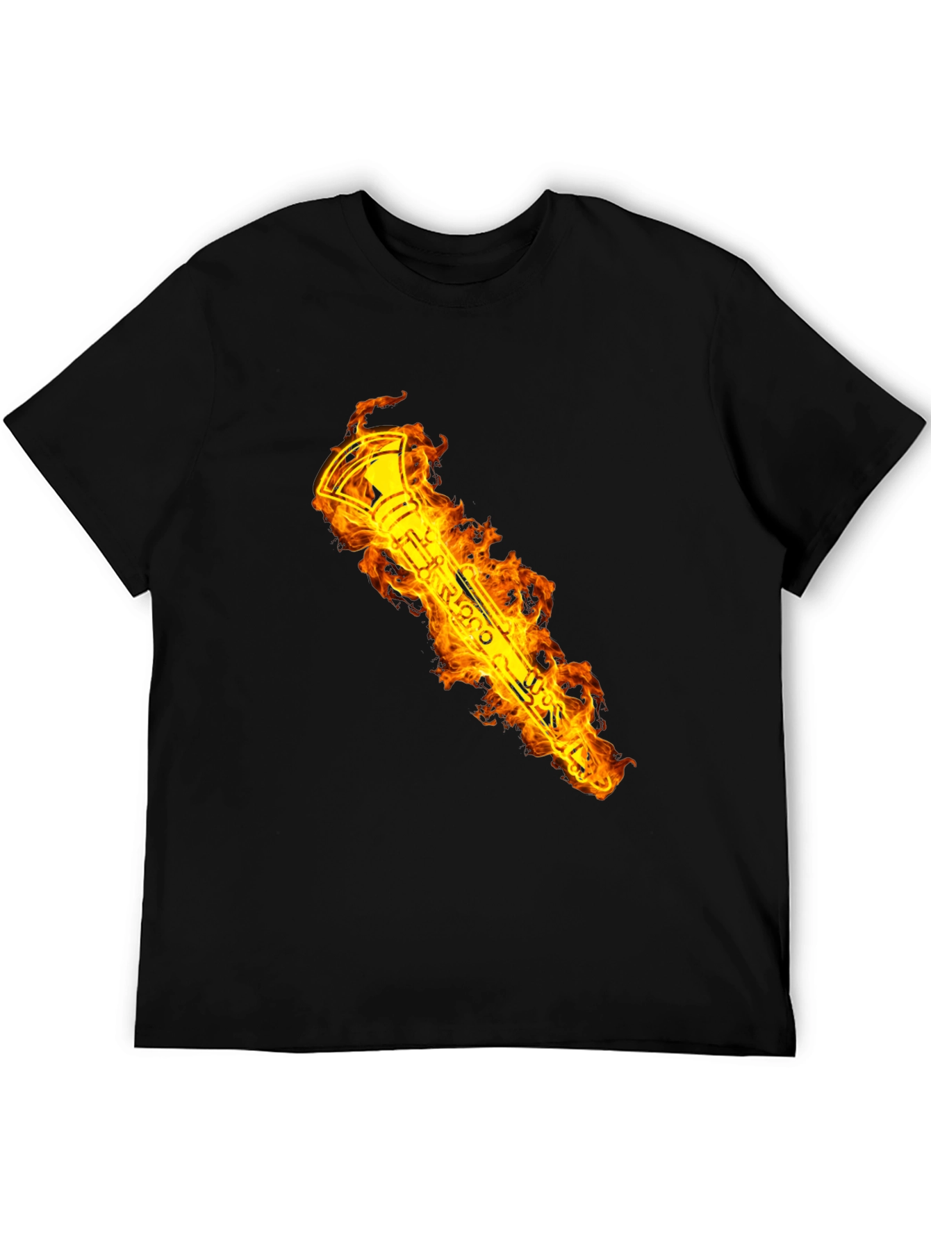 Flaming Clarinet Graphic T-Shirt