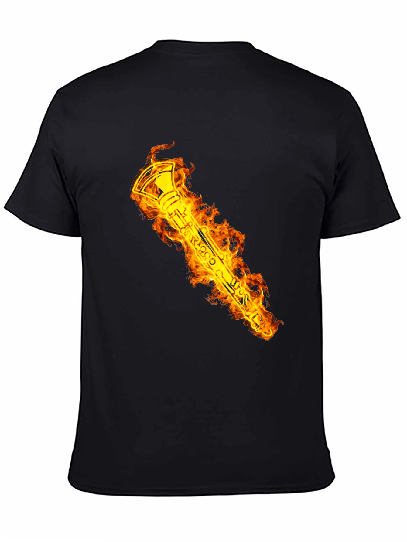 Flaming Clarinet Graphic T-Shirt