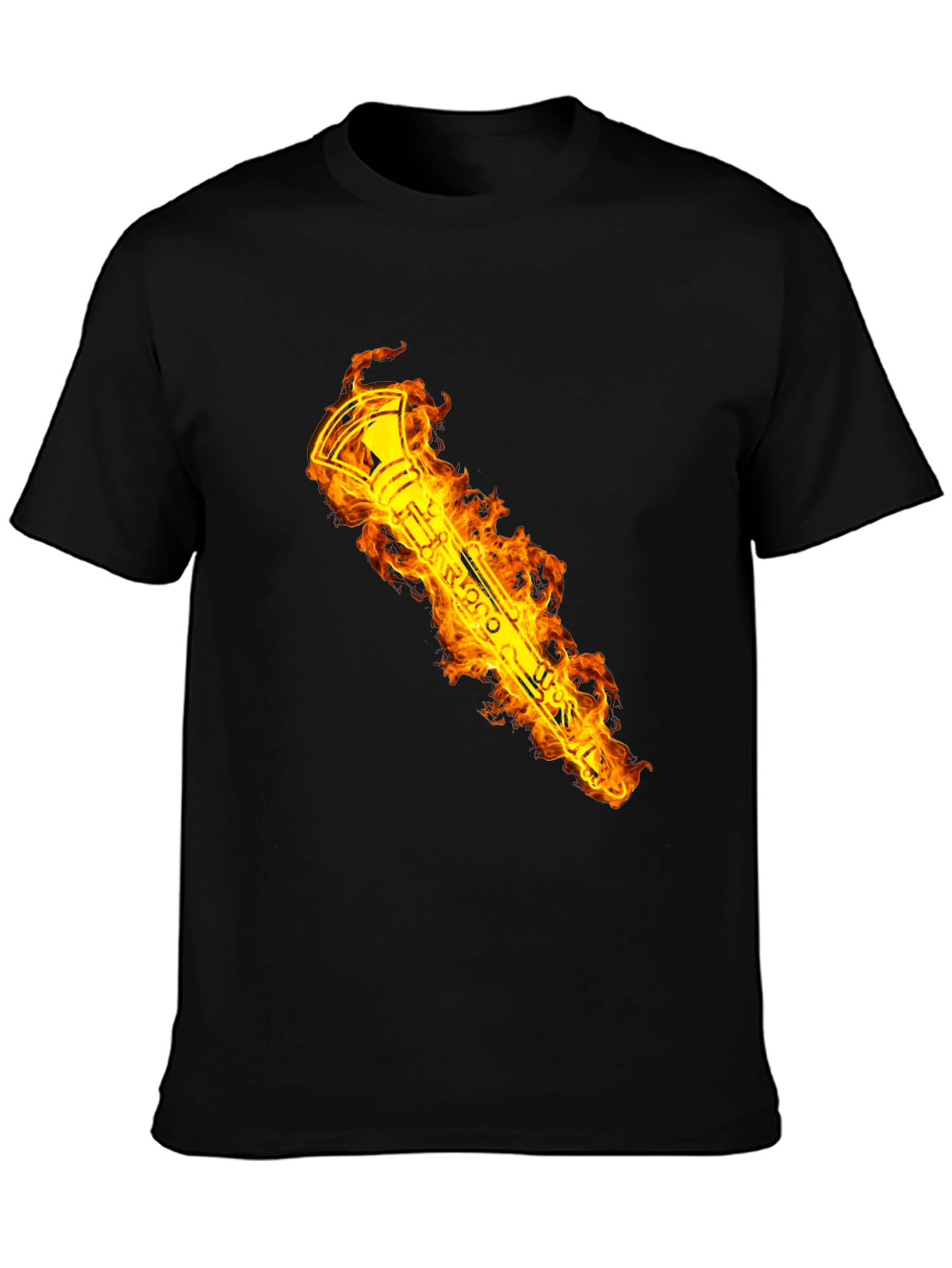 Flaming Clarinet Graphic T-Shirt