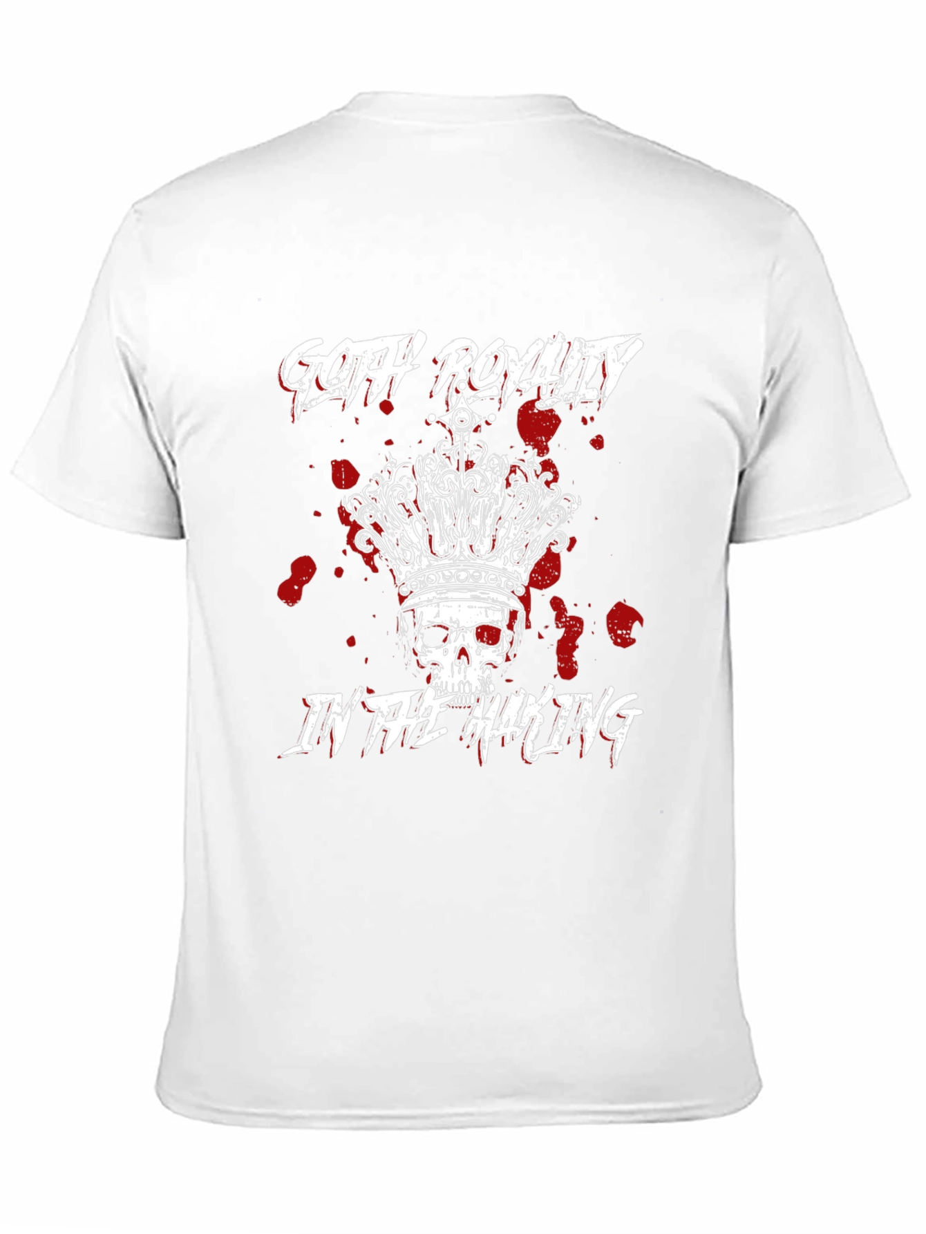 Goth Royalty T-Shirt Skull Crown Black