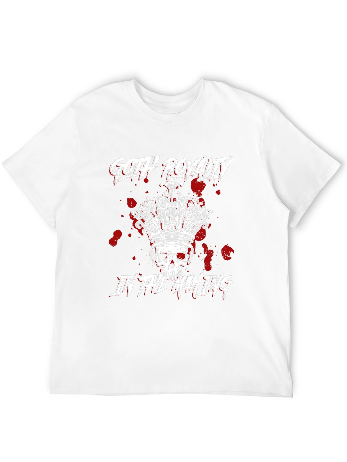 Goth Royalty T-Shirt Skull Crown Black