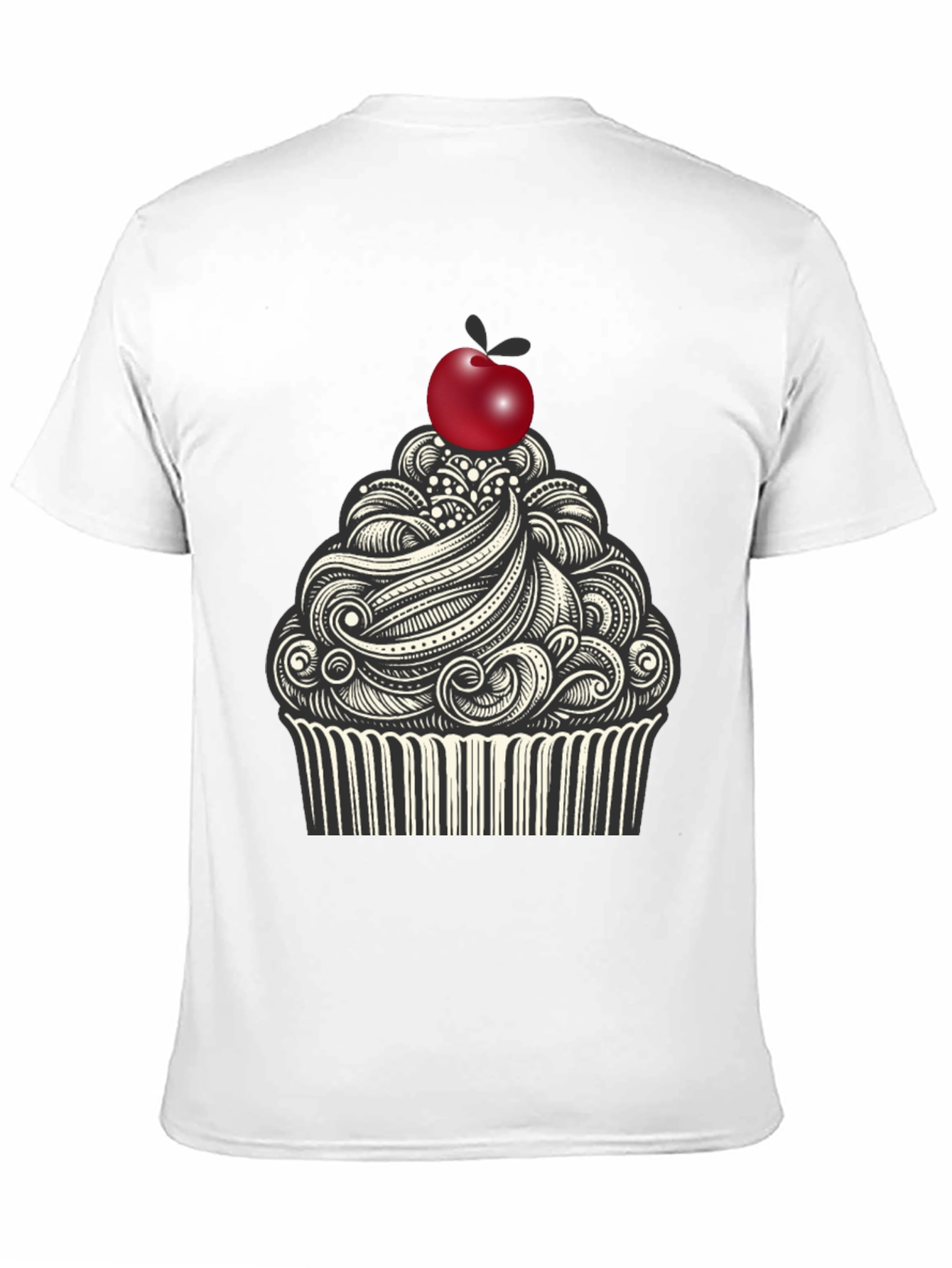 Cupcake Graphic Black T-Shirt