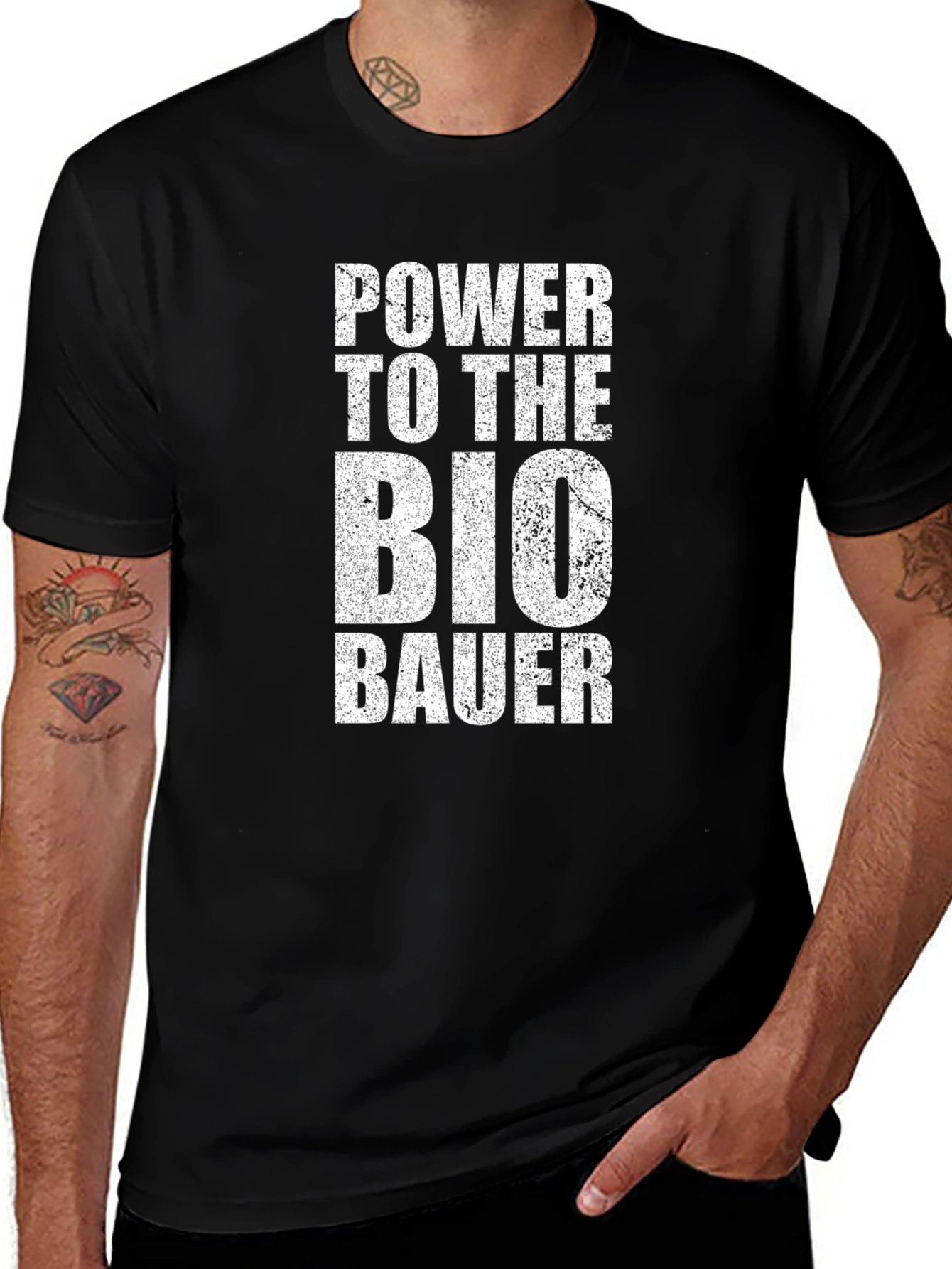 Power to the Bio Bauer Black T-Shirt