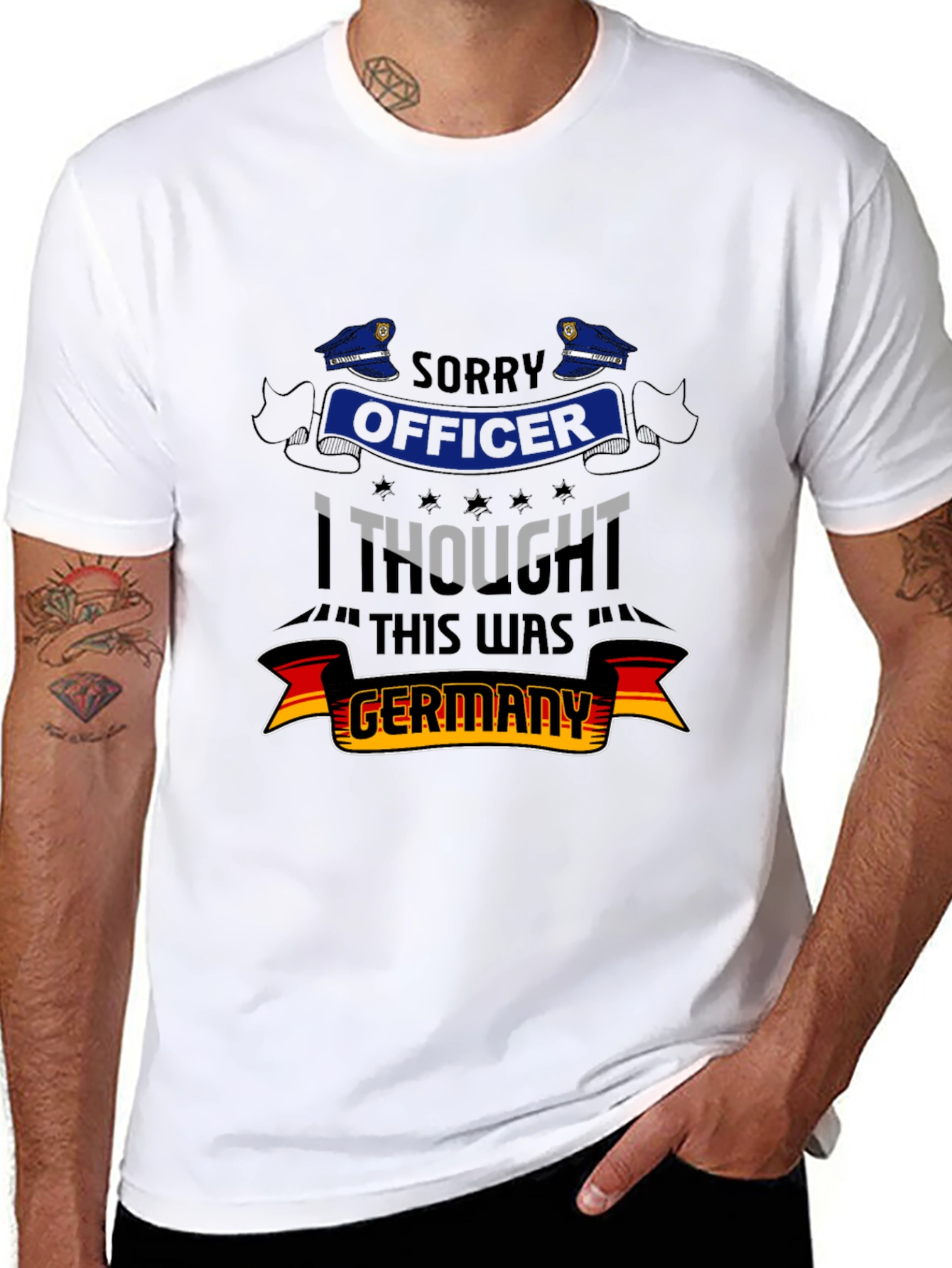 Funny Sorry Officer Germany Graphic Tee