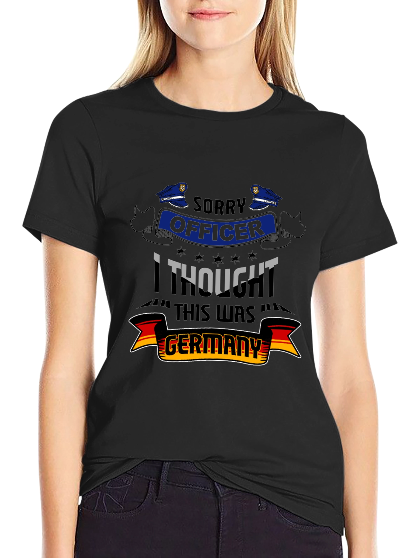 Funny Sorry Officer Germany Graphic Tee