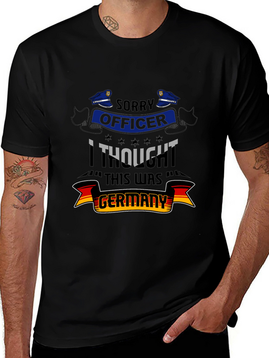 Funny Sorry Officer Germany Graphic Tee