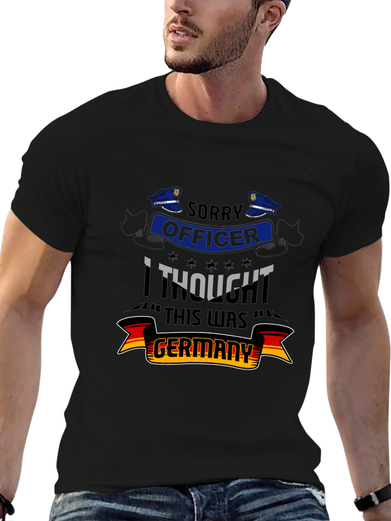 Funny Sorry Officer Germany Graphic Tee