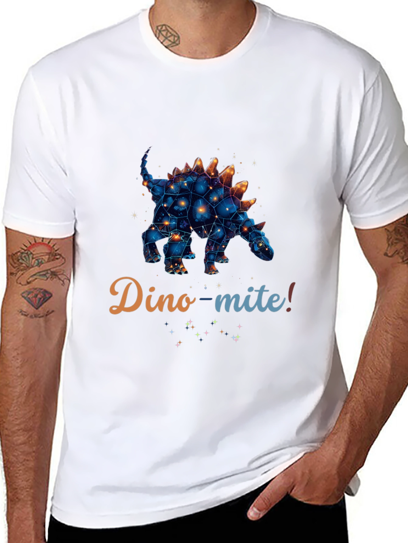 Dino-mite! Constellation Dinosaur Graphic T-Shirt