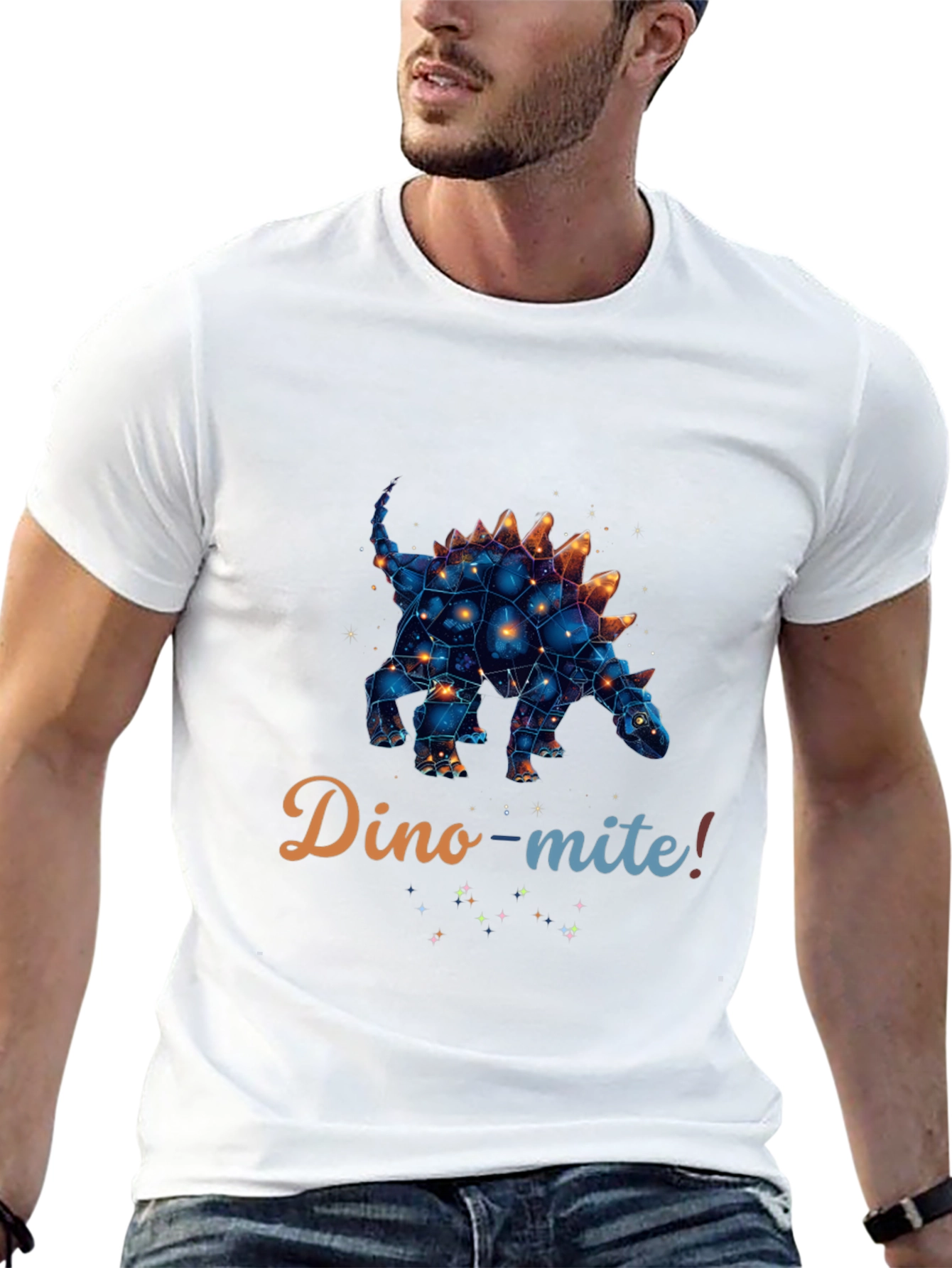 Dino-mite! Constellation Dinosaur Graphic T-Shirt