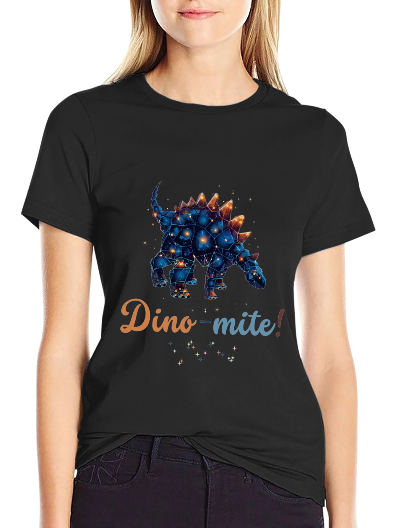 Dino-mite! Constellation Dinosaur Graphic T-Shirt