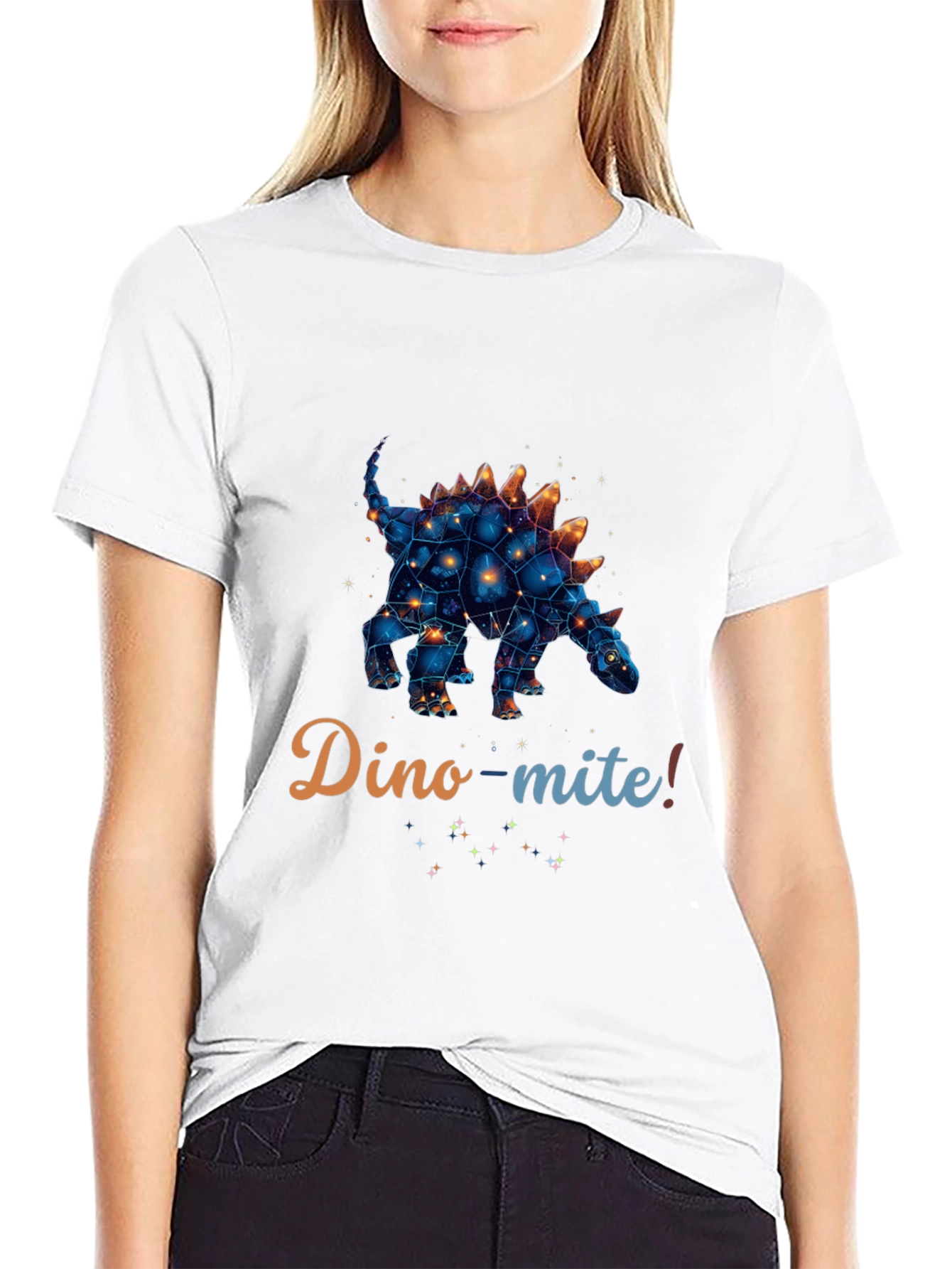 Dino-mite! Constellation Dinosaur Graphic T-Shirt