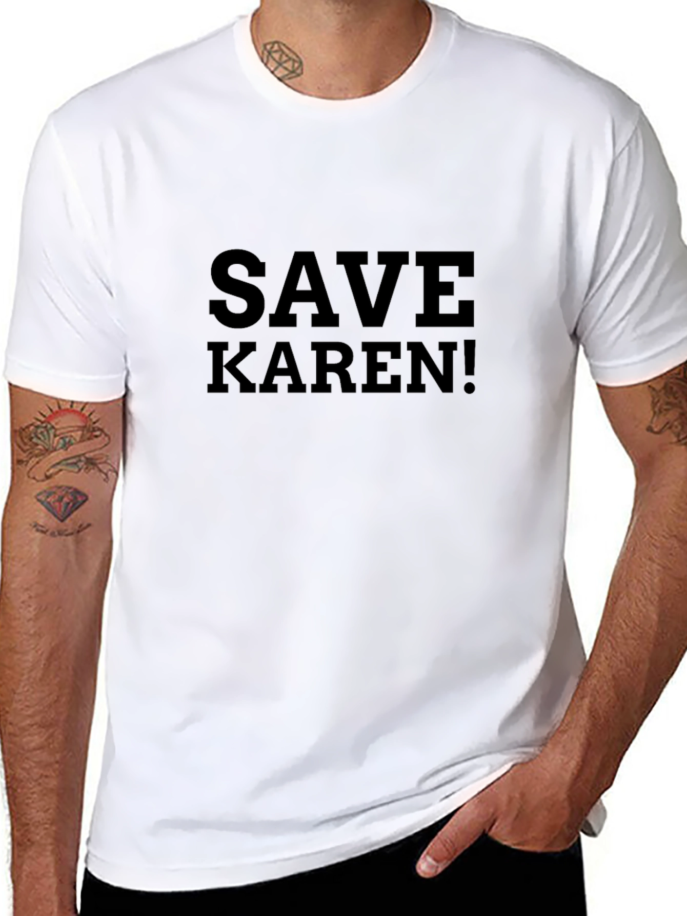 Save Karen! Black Graphic Tee