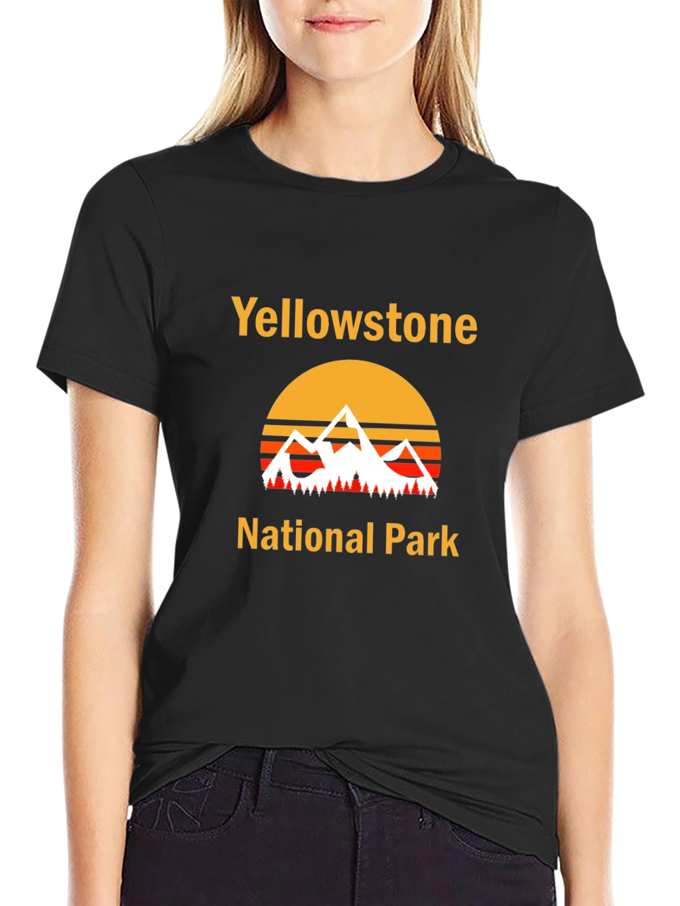 Yellowstone National Park Black T-Shirt
