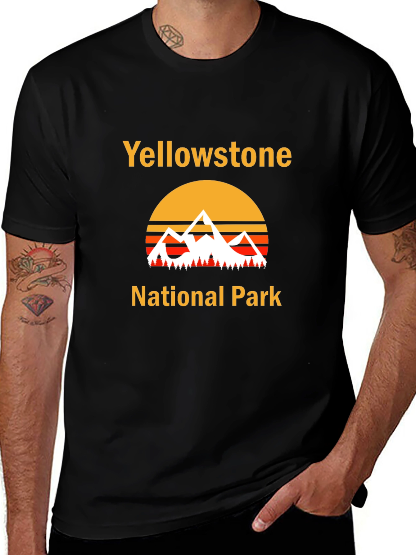 Yellowstone National Park Black T-Shirt