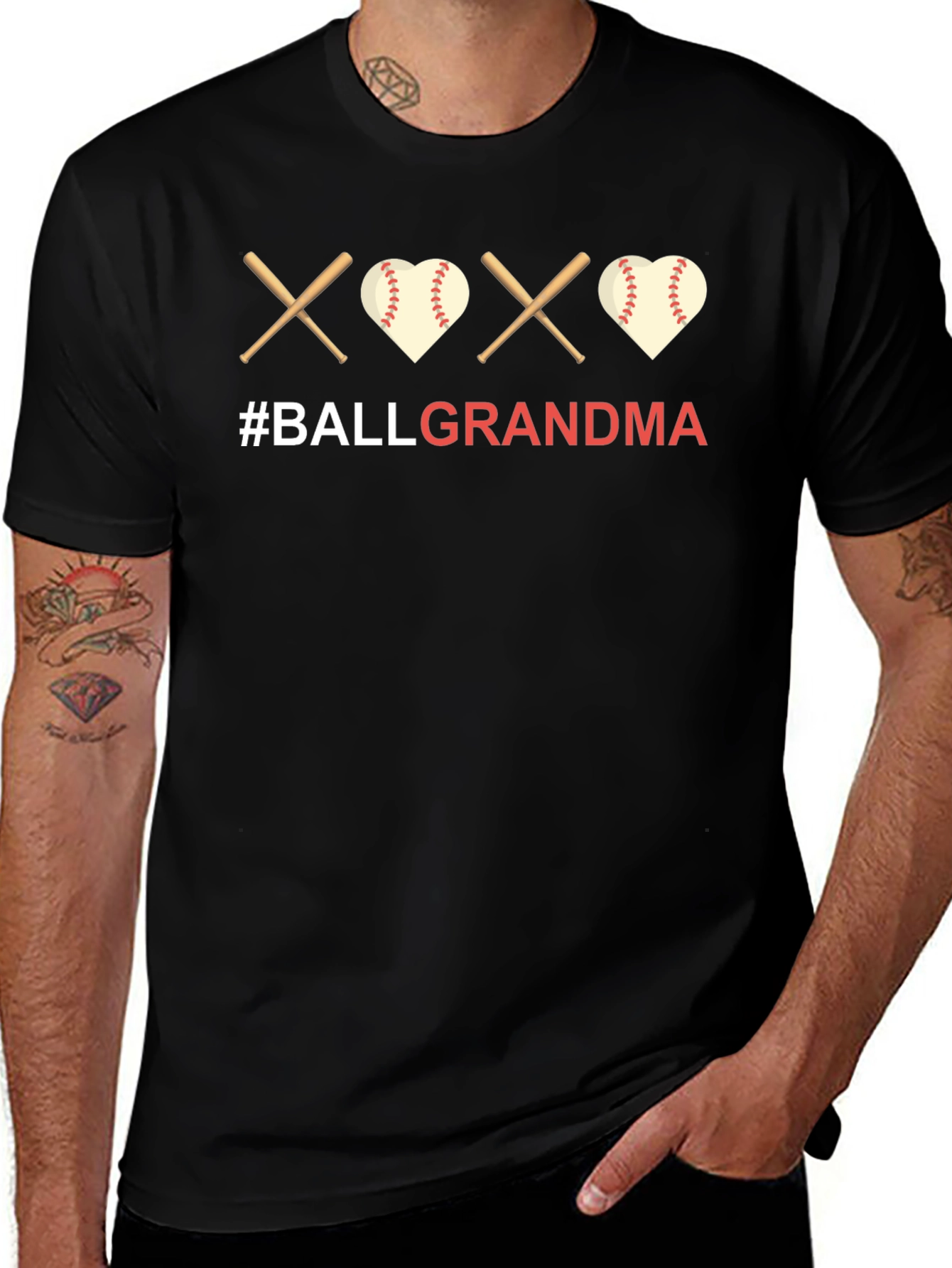 Ball Grandma T-Shirt - Baseball Lovers Tee
