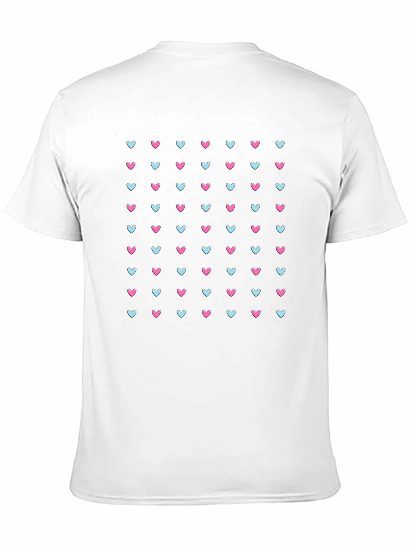 Heart Pattern Black T-Shirt