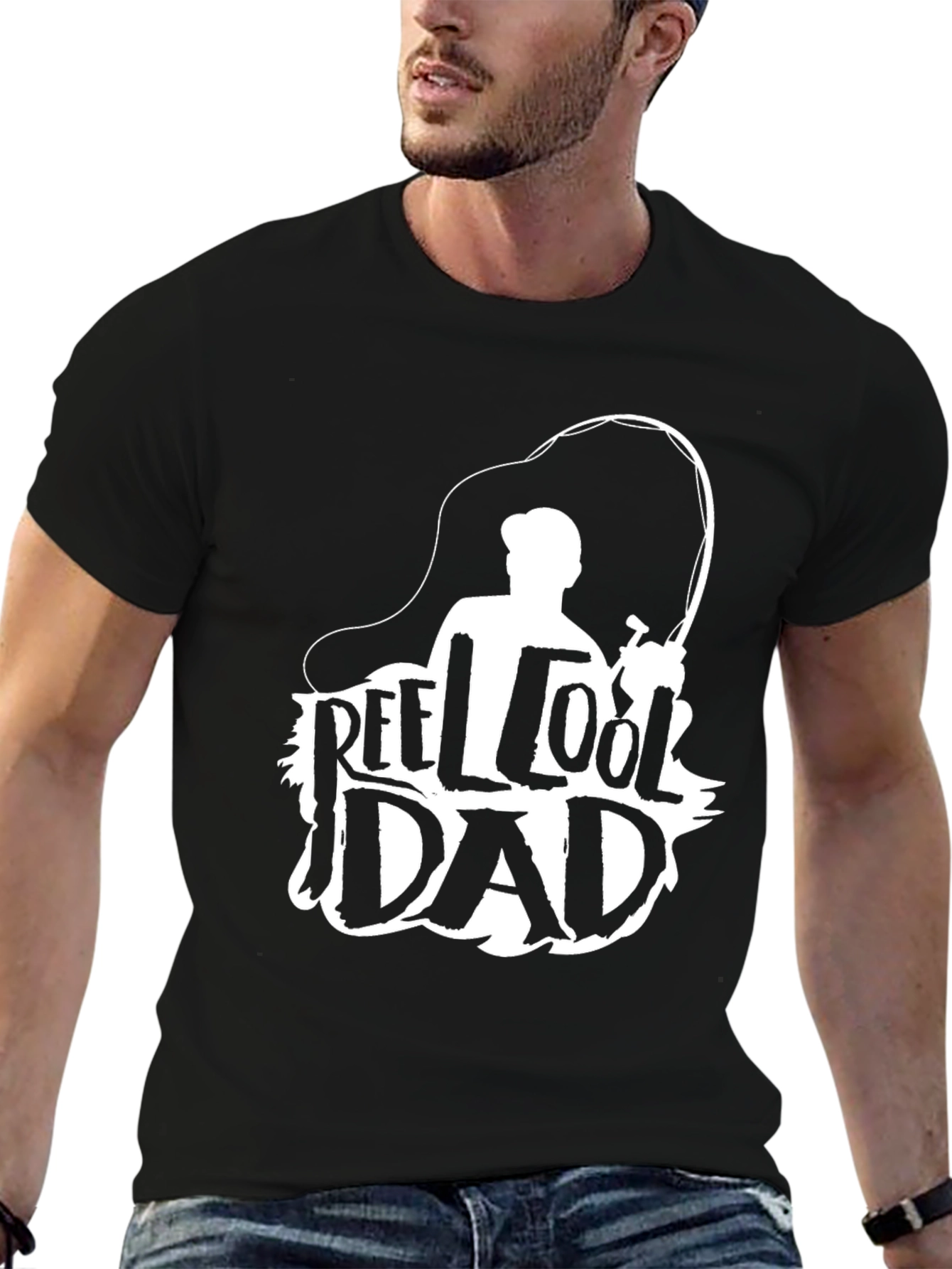 Reel Cool Dad Black T-Shirt