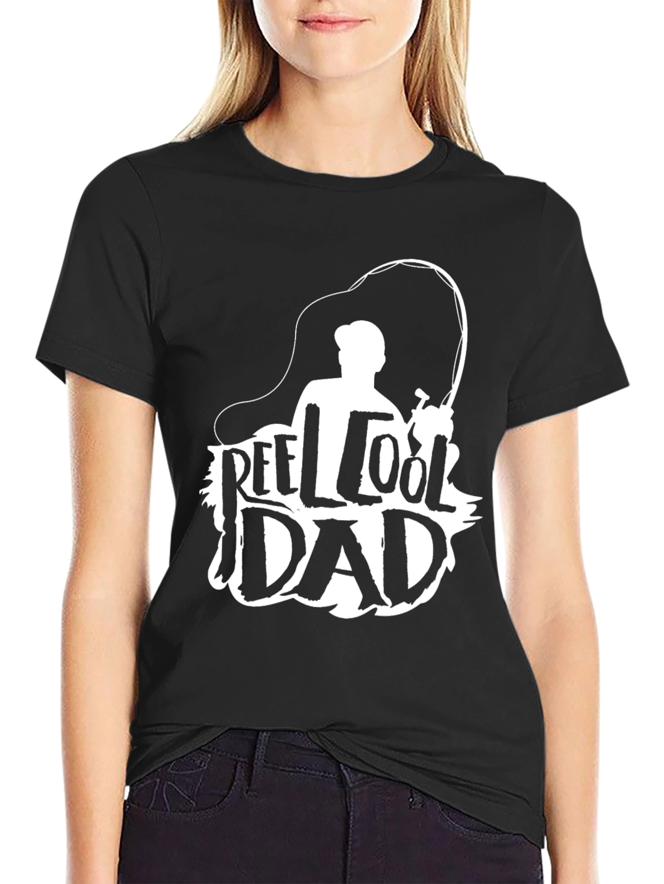 Reel Cool Dad Black T-Shirt