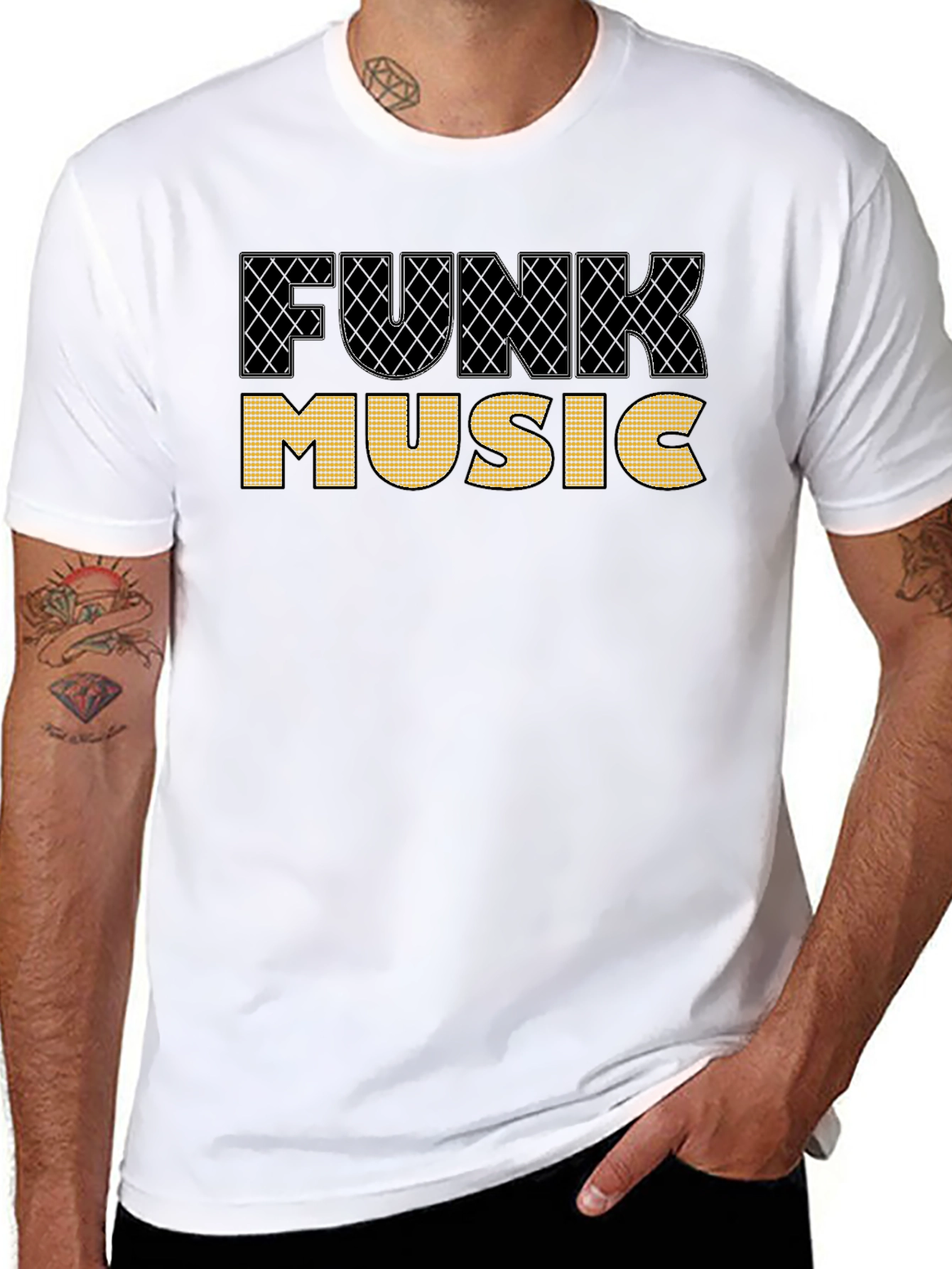 Funk Music Graphic T-Shirt - Black