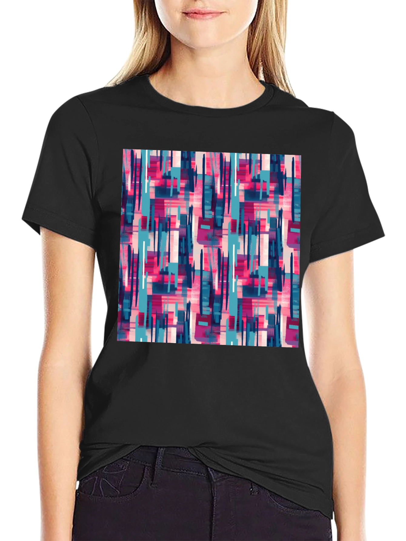 Abstract Pattern Crew Neck Tee