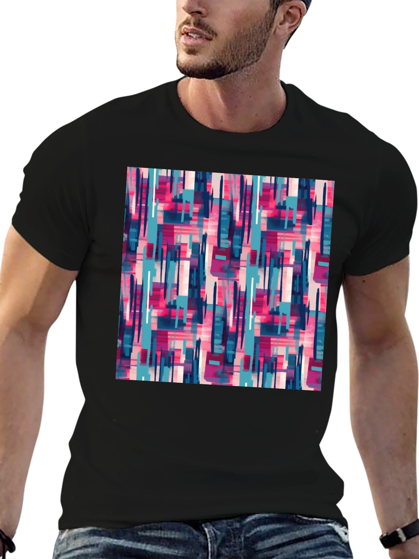 Abstract Pattern Crew Neck Tee