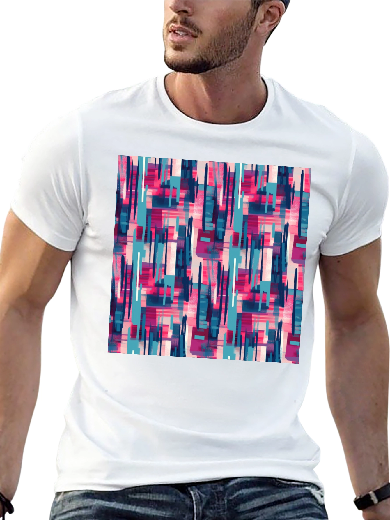 Abstract Pattern Crew Neck Tee