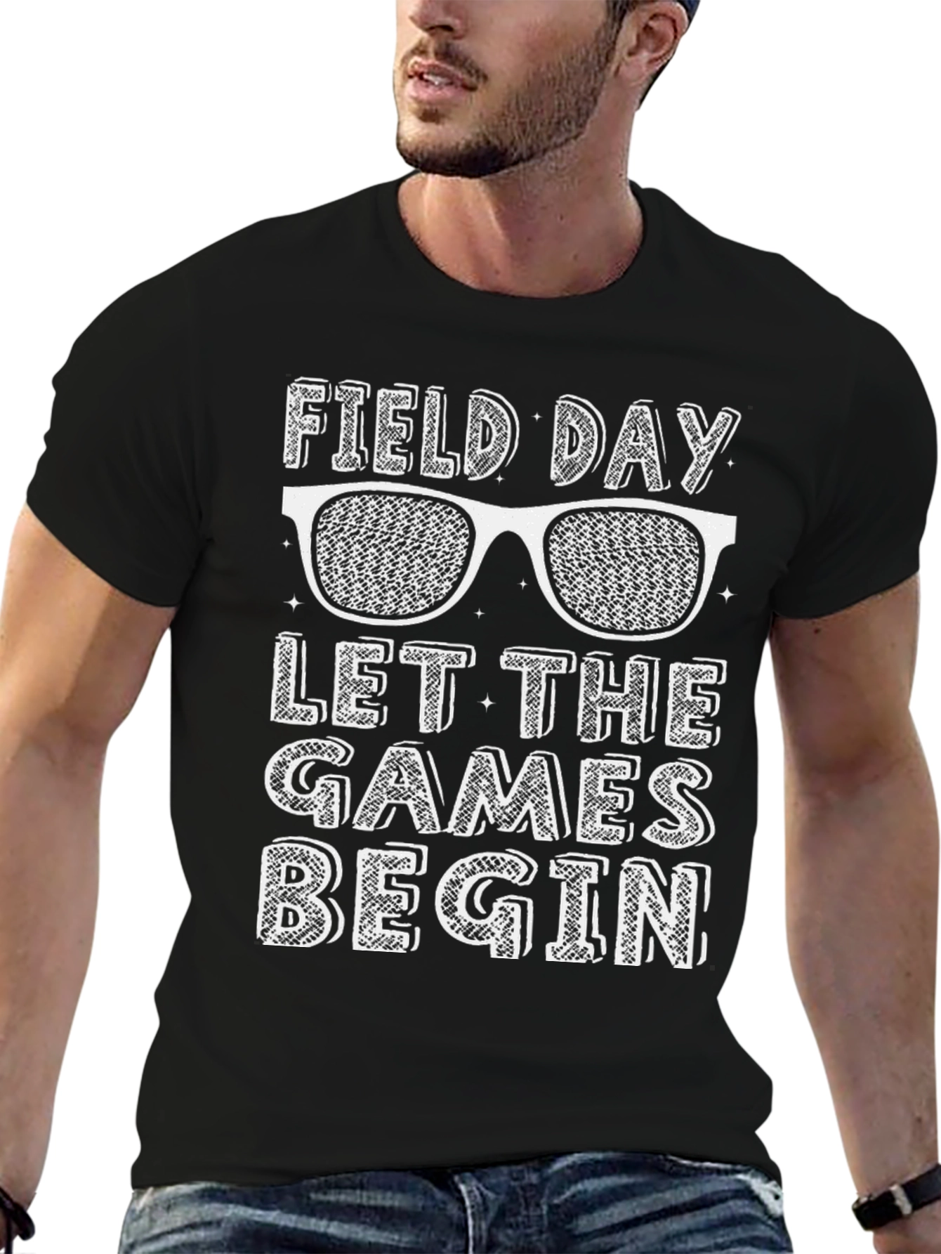 Field Day Let The Games Begin Black T-Shirt
