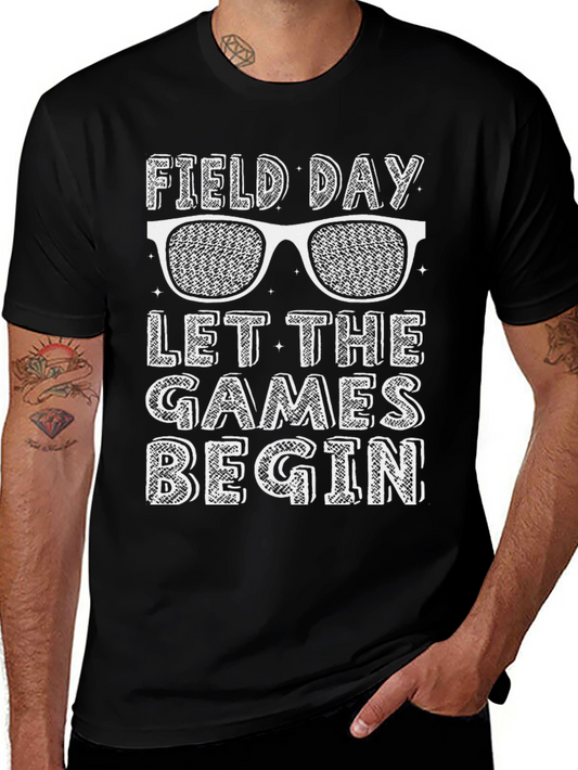 Field Day Let The Games Begin Black T-Shirt