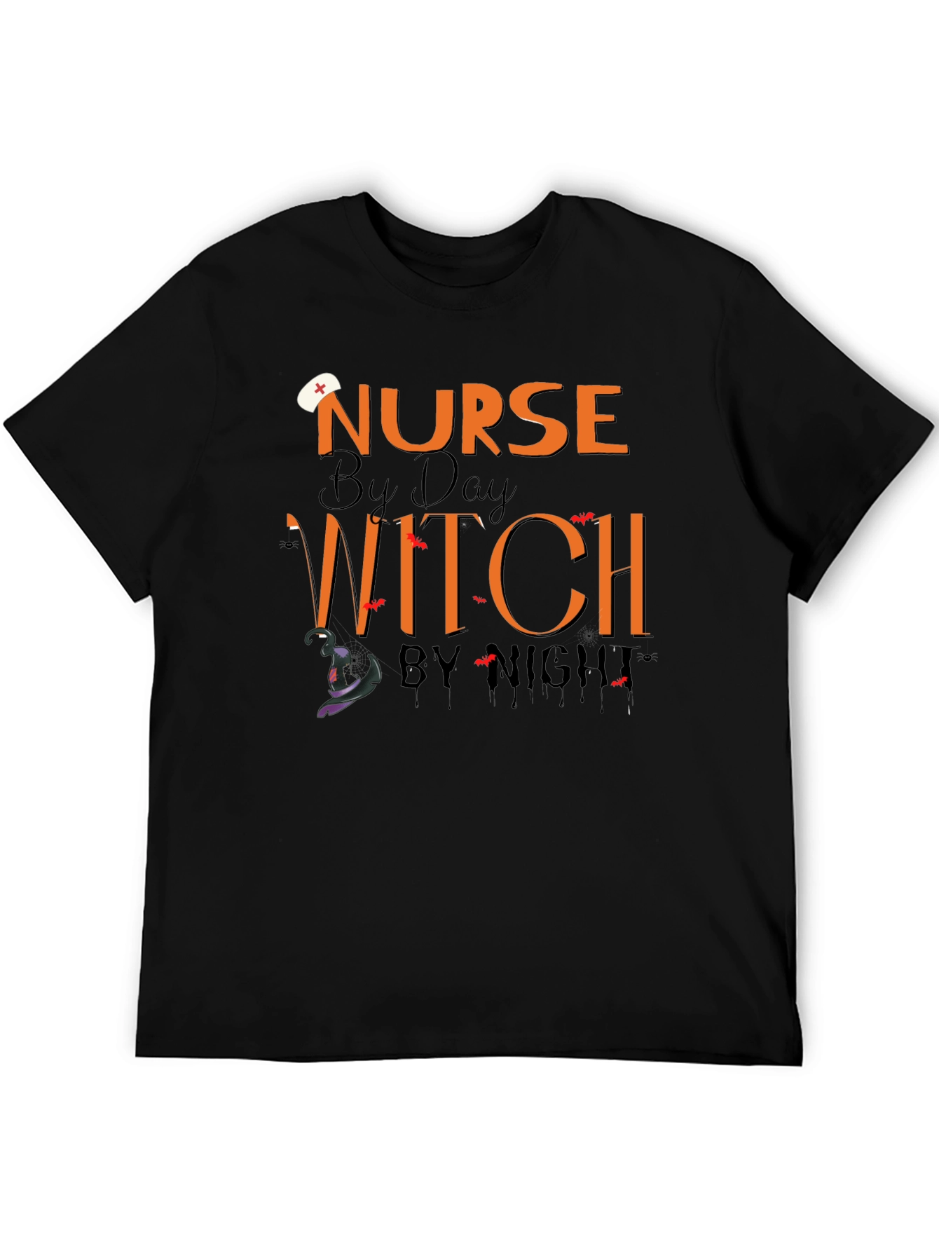 Nurse by Day Witch by Night Halloween T-Shirt