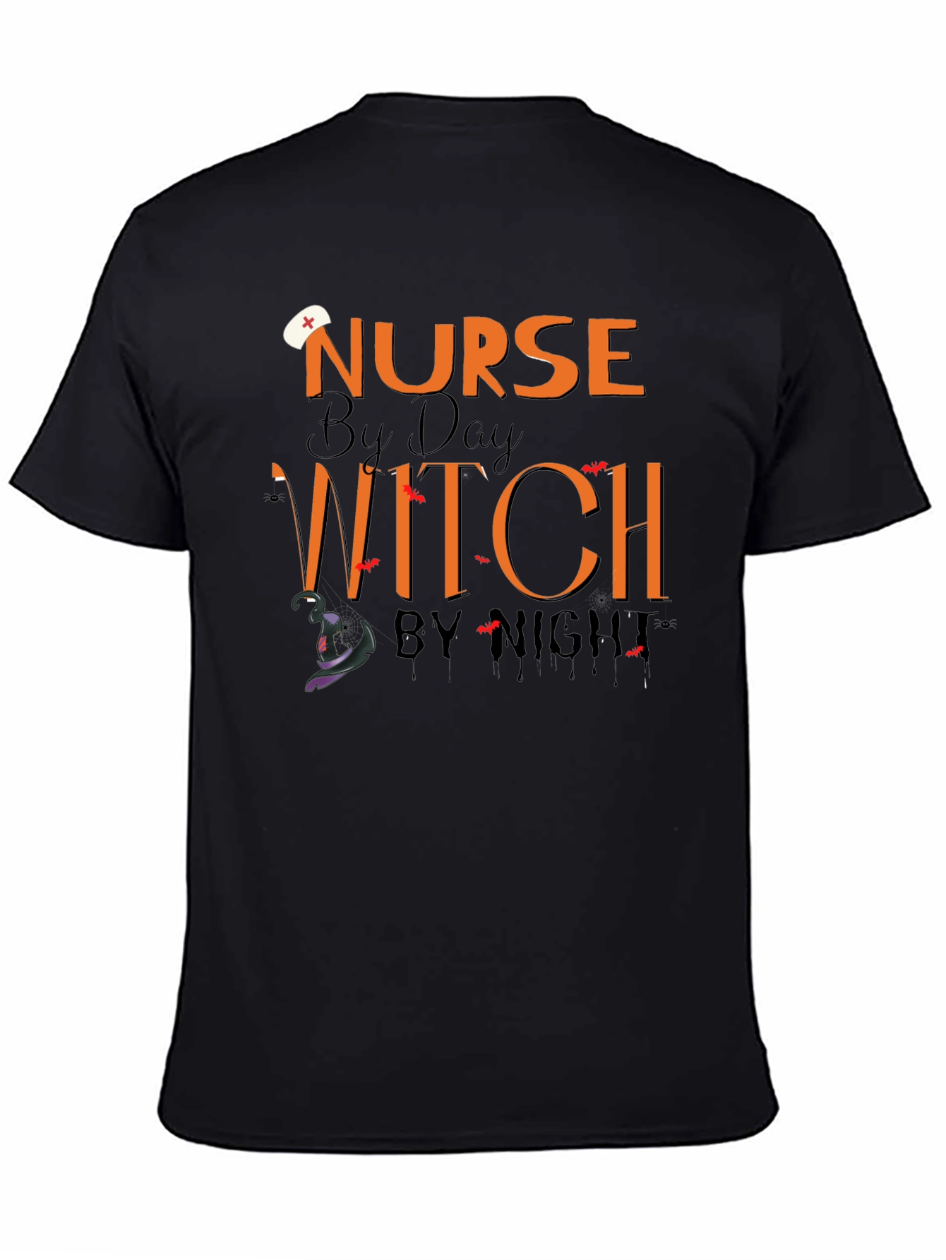 Nurse by Day Witch by Night Halloween T-Shirt