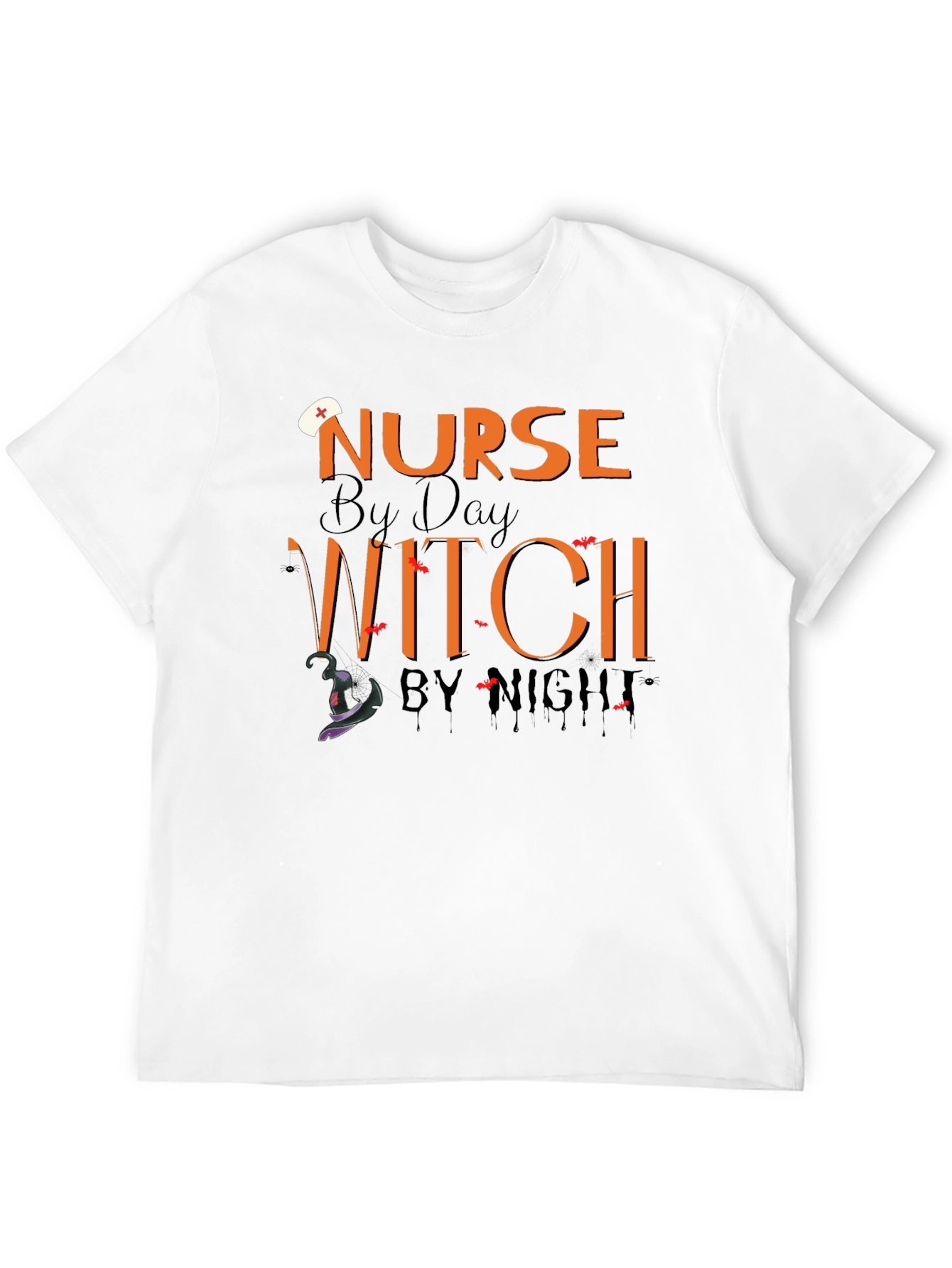 Nurse by Day Witch by Night Halloween T-Shirt