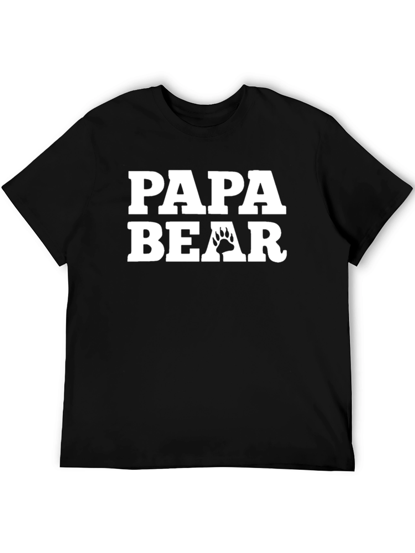 Papa Bear Graphic T-Shirt - Black Cotton Tee