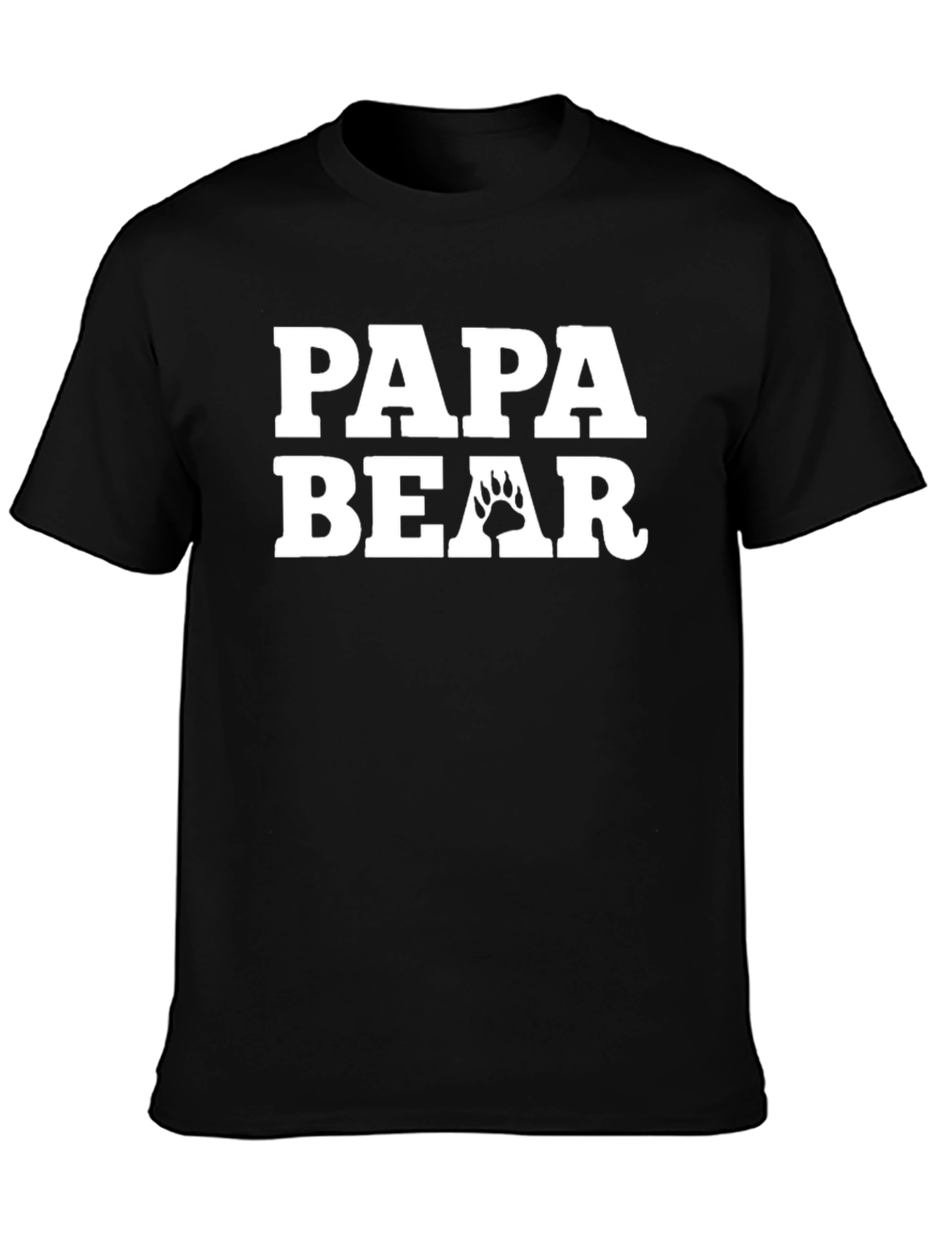 Papa Bear Graphic T-Shirt - Black Cotton Tee
