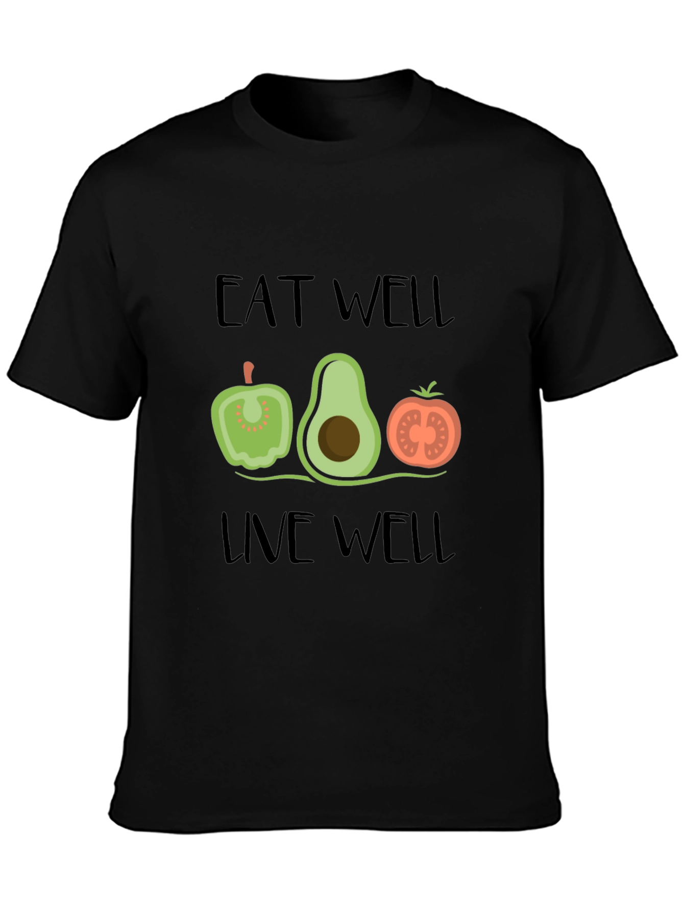 Eat Well Live Well Graphic Tee Shirt